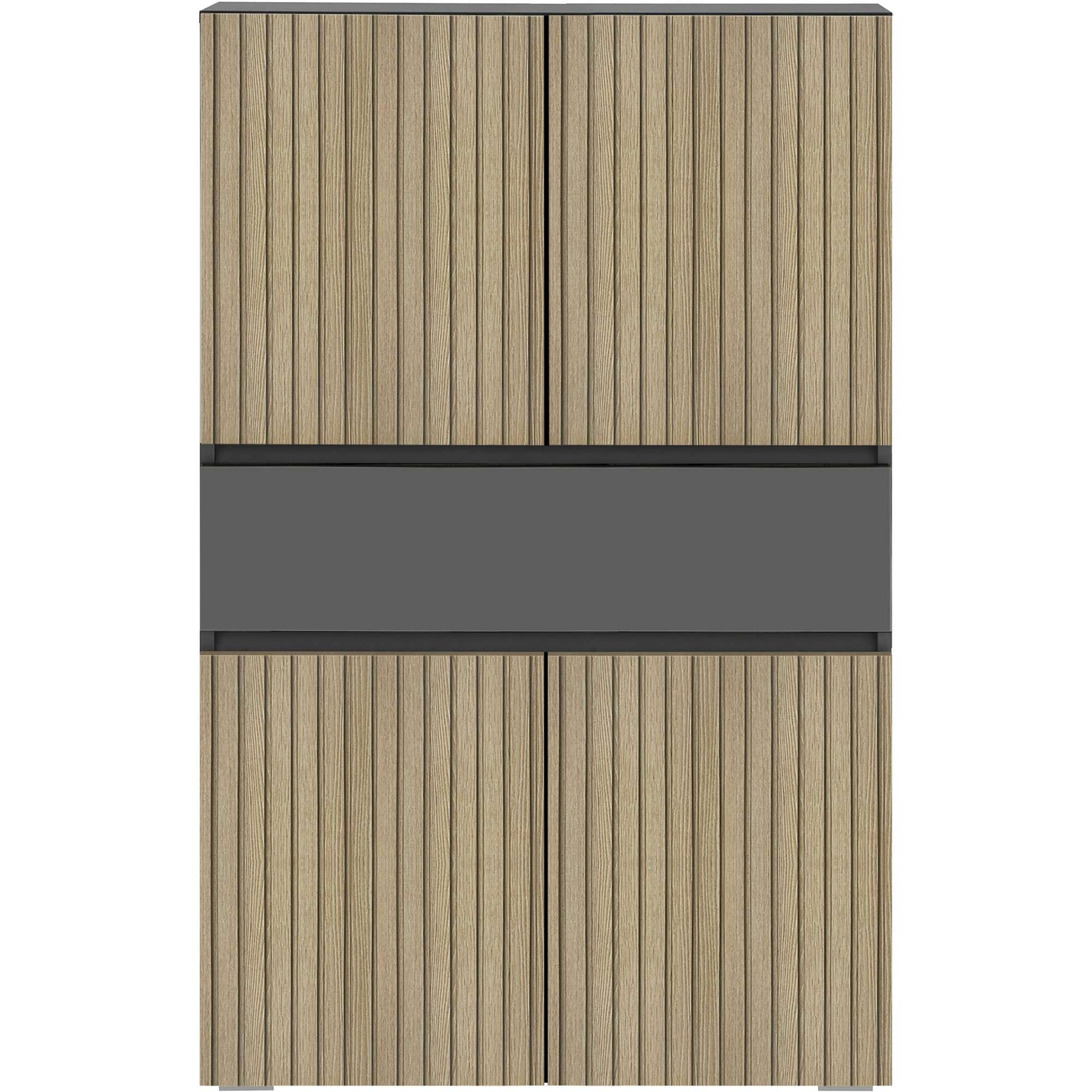 Home affaire Midischrank »Wisla«, mit 4 Türen & 1 Schublade, Breite 76 cm, Höhe 130 cm