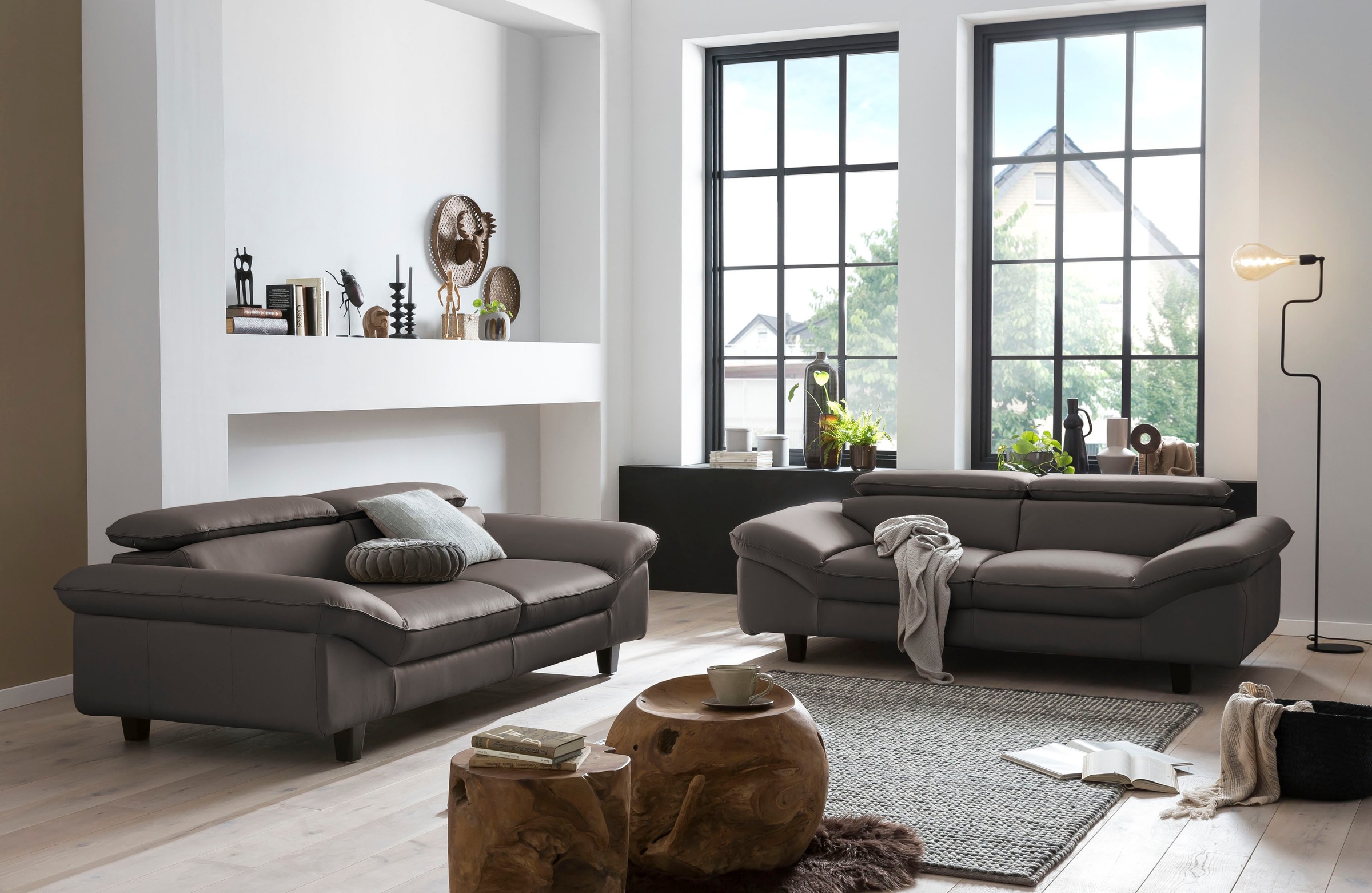 Home affaire 2-Sitzer »Pilot«, Big-Sofa mit Kopfteilverstellung