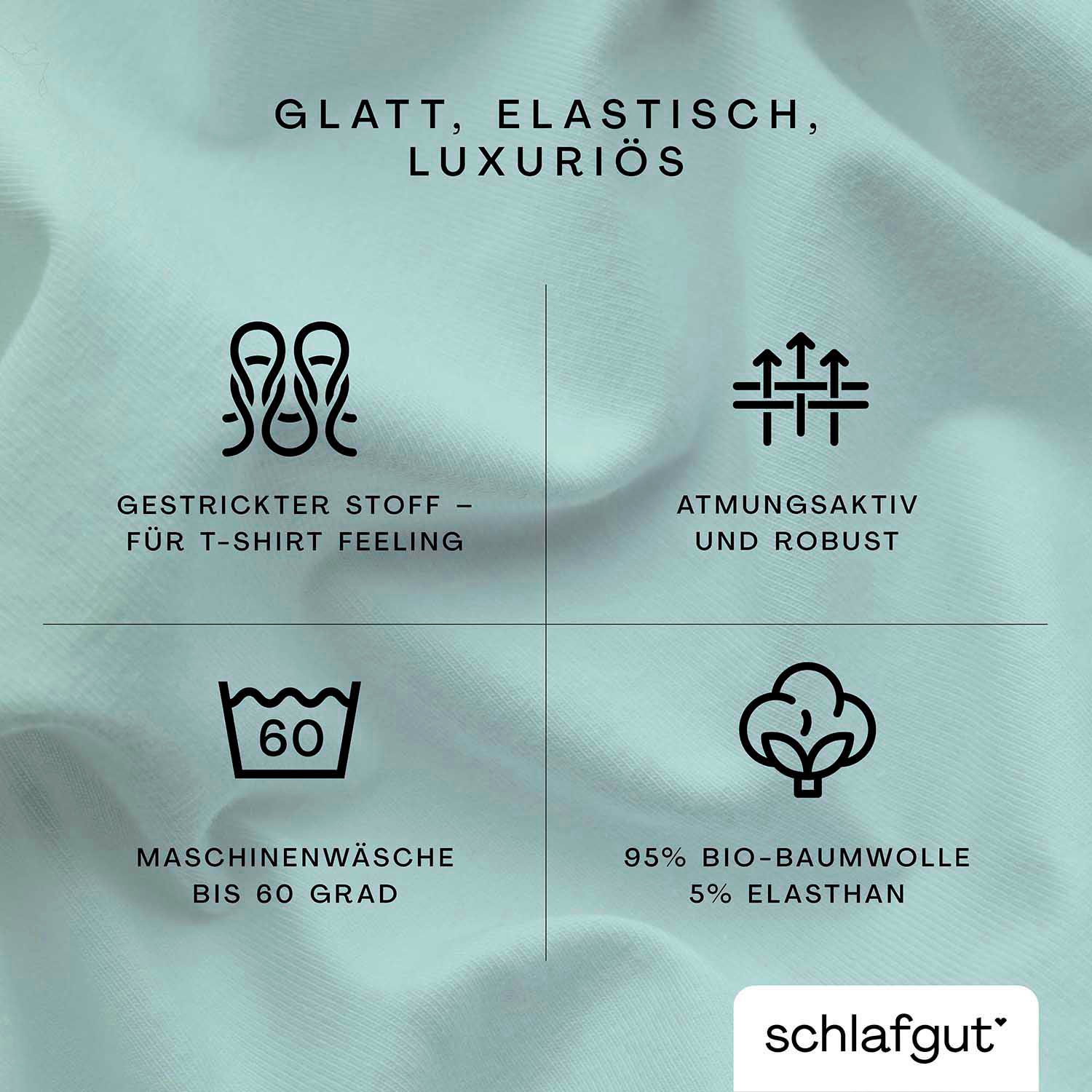 Thumbnail - Schlafgut Spannbettlaken "Premium", Zero Waste Verpackung, PREMIUM Qualität