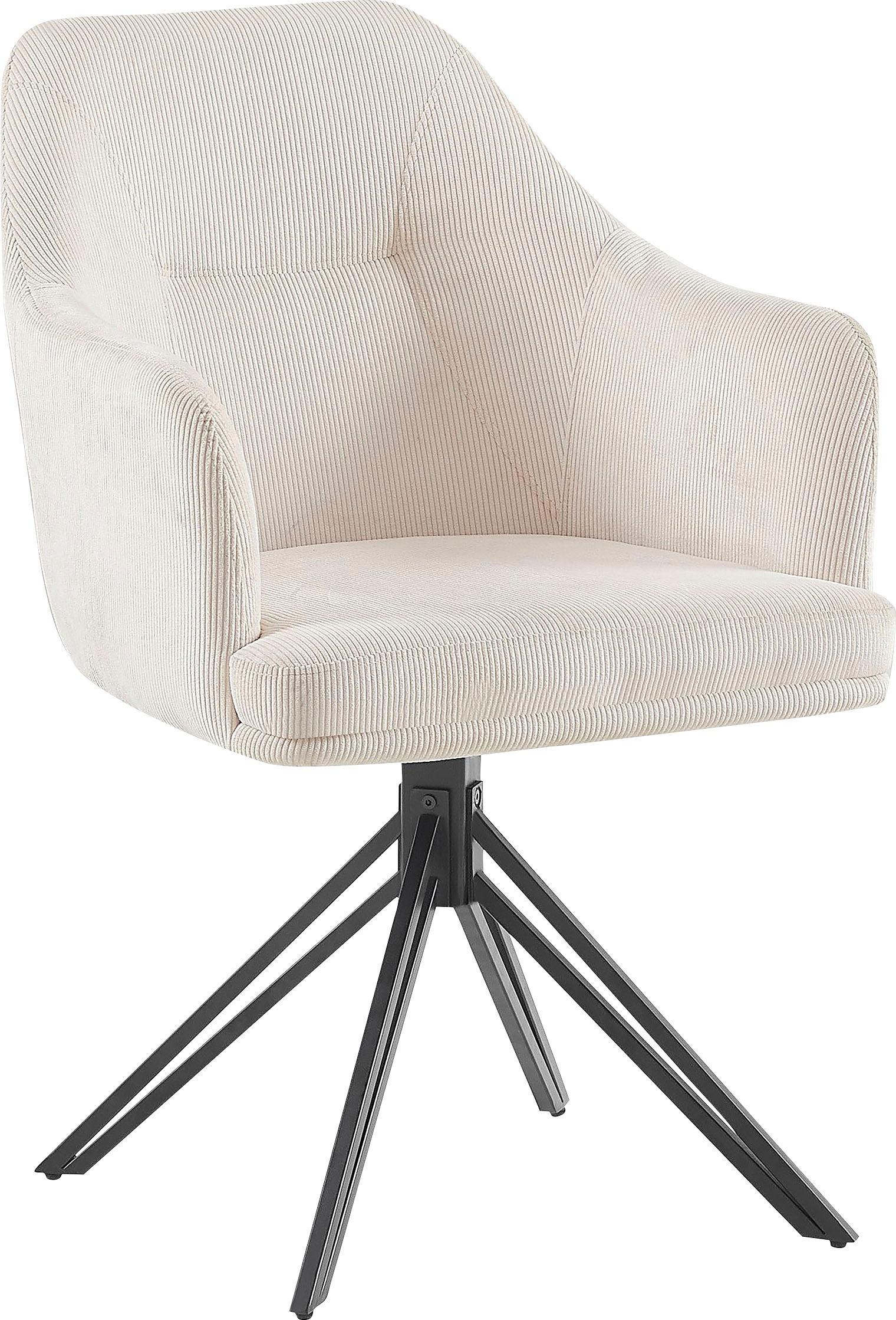 Home affaire Esszimmerstuhl "Alaro" () 2 Stk. Cord mit Drehfunktion, Armleh günstig online kaufen