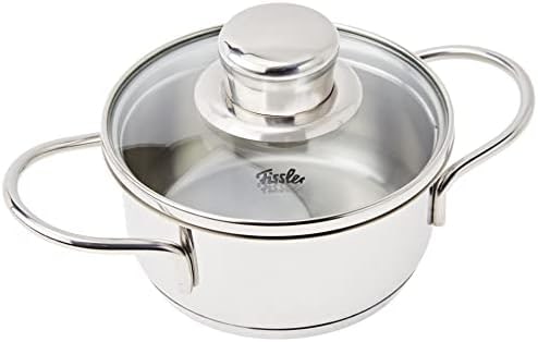 Fissler Kochtopf "häppchen, Ø 12 cm", Edelstahl 18/10, (2 tlg.), Induktions-geeignet, inklusive Glasdeckel