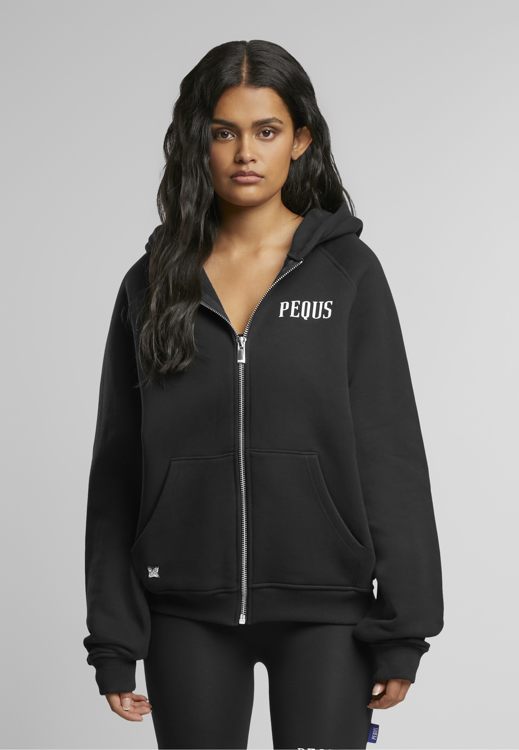 PEQUS Sweatjacke »PEQUS PEQUS Rhinestone Art Gallery Zip-Hoodie«