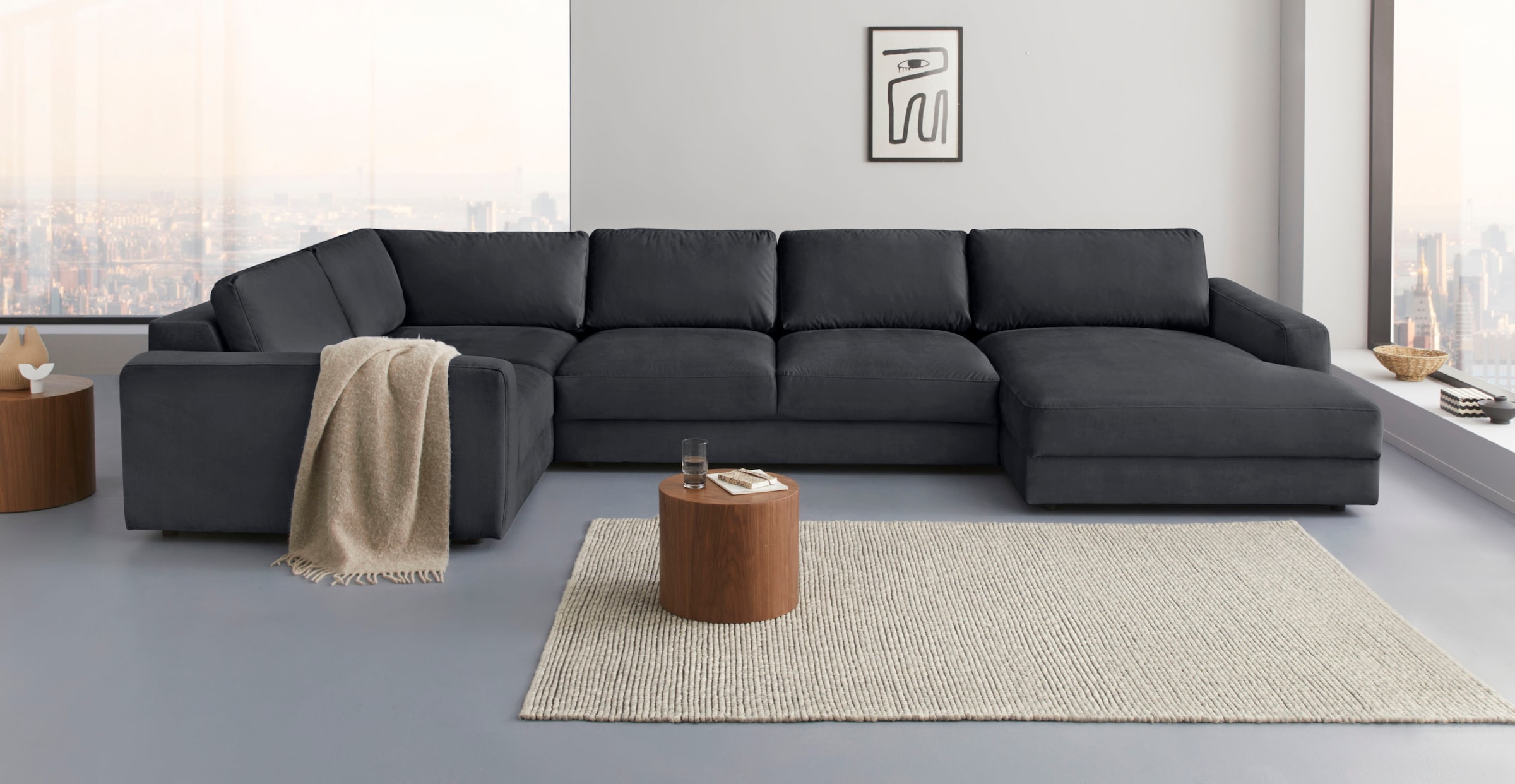 Places of Style Wohnlandschaft "Bloomfield, Mega Polsterprogramm, Breite 40 günstig online kaufen