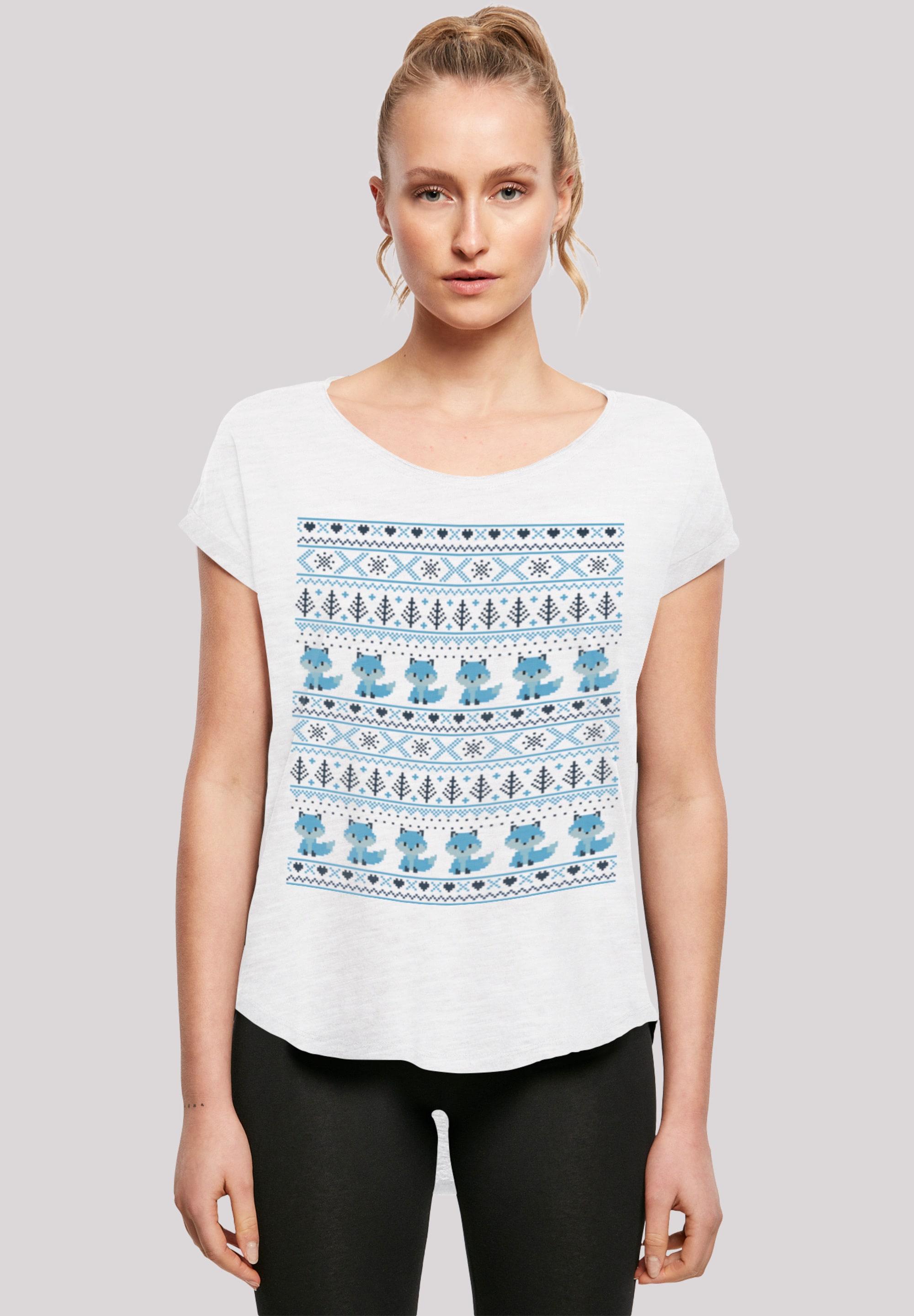 F4NT4STIC T-Shirt "Christmas Fuchs Weihnachten Muster", Print günstig online kaufen