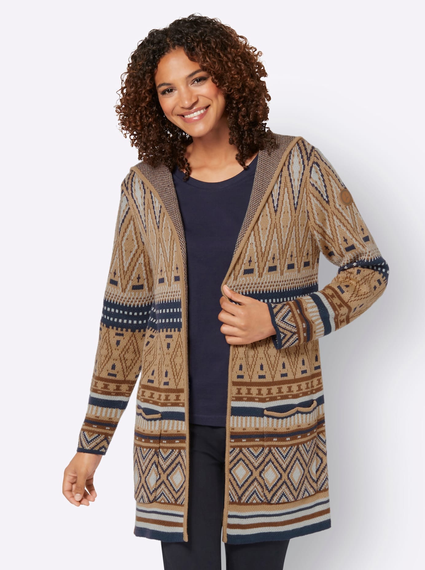 Casual Looks Longstrickjacke