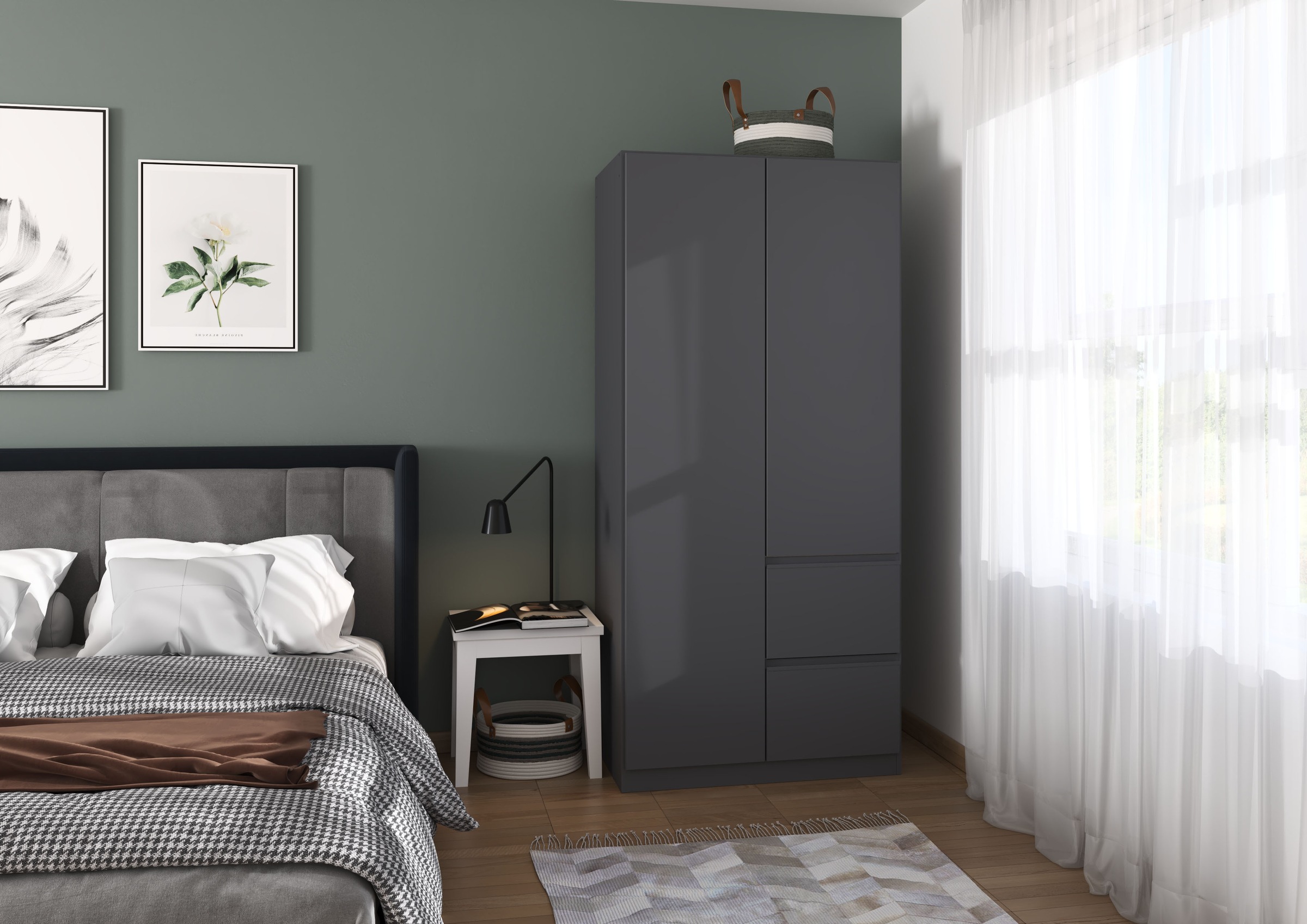 rauch Drehtürenschrank »Kleiderschrank Schrank Garderobe Wäscheschrank COSTA«, Breite 91 cm grifflose Front mit Push-to-Open Funktion MADE IN GERMANY