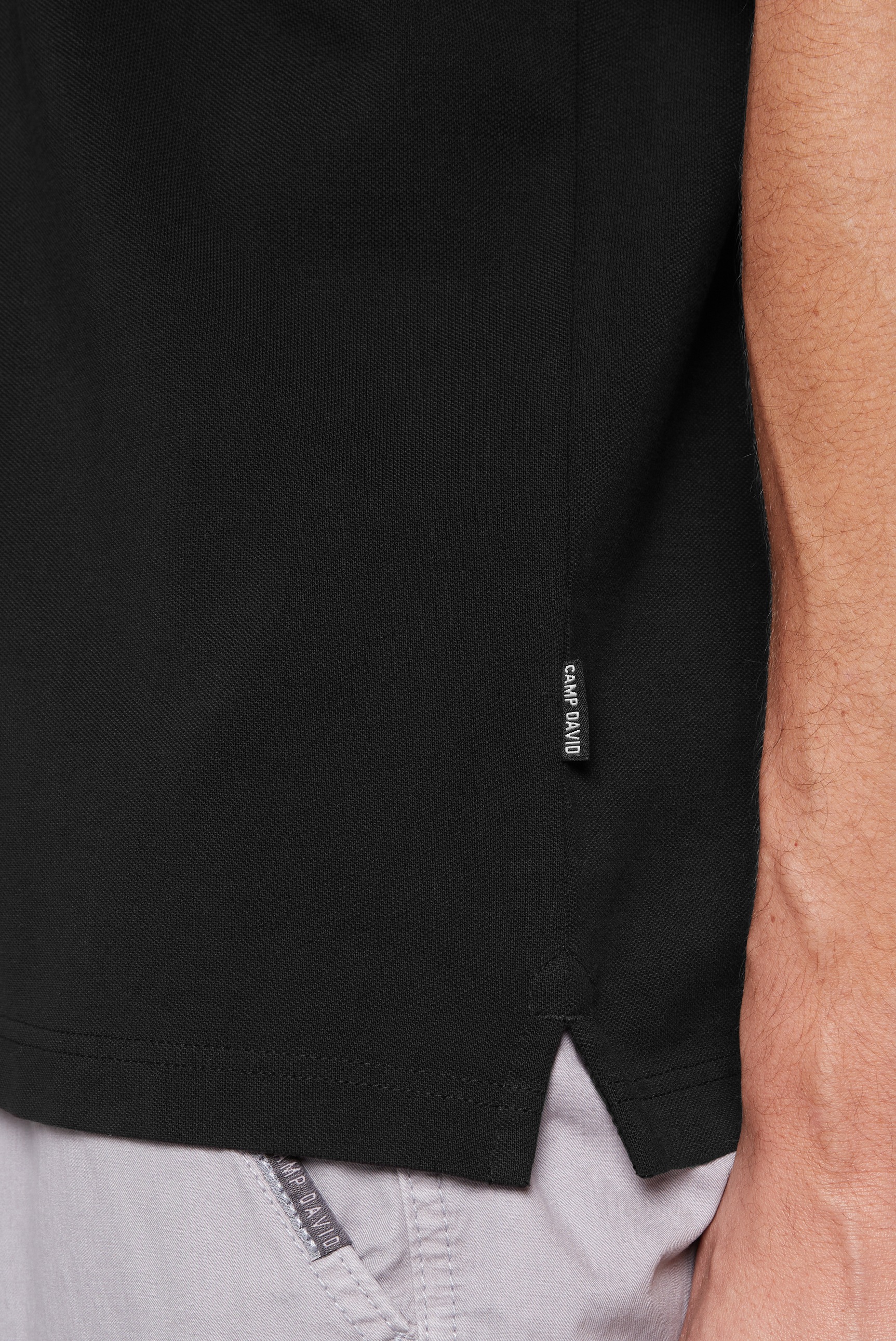 CAMP DAVID Poloshirt, mit Seitenschlitze