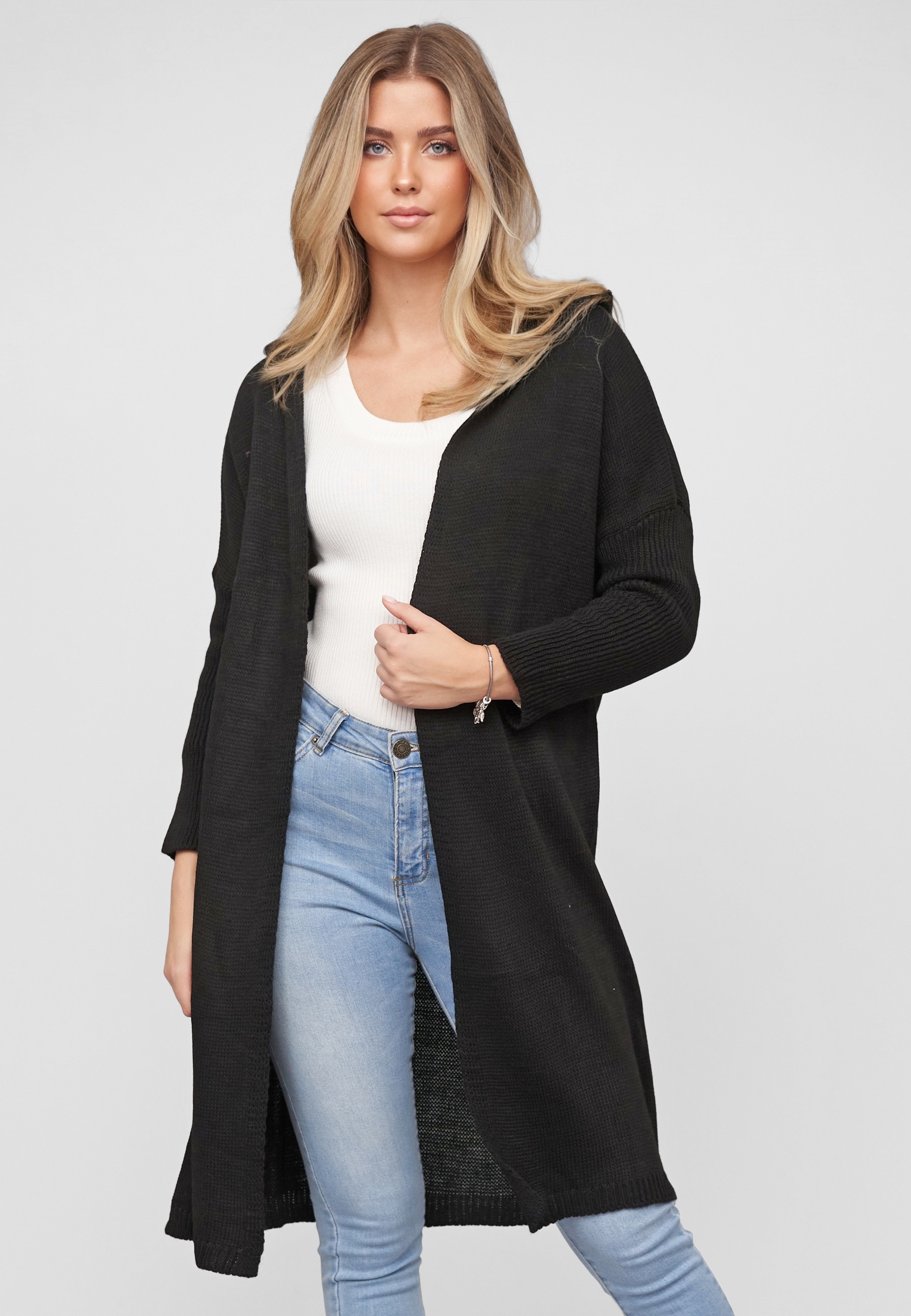 CLOUD 5IVE Strickjacke »CLOUD 5IVE Knit Cardigan with hood« 1