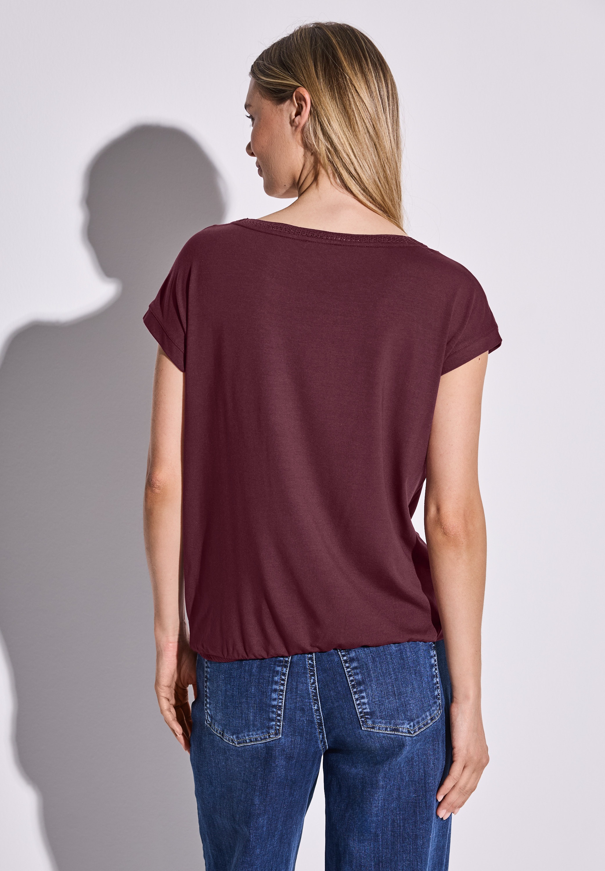STREET ONE T-Shirt, mit U-Boot-Ausschnitt