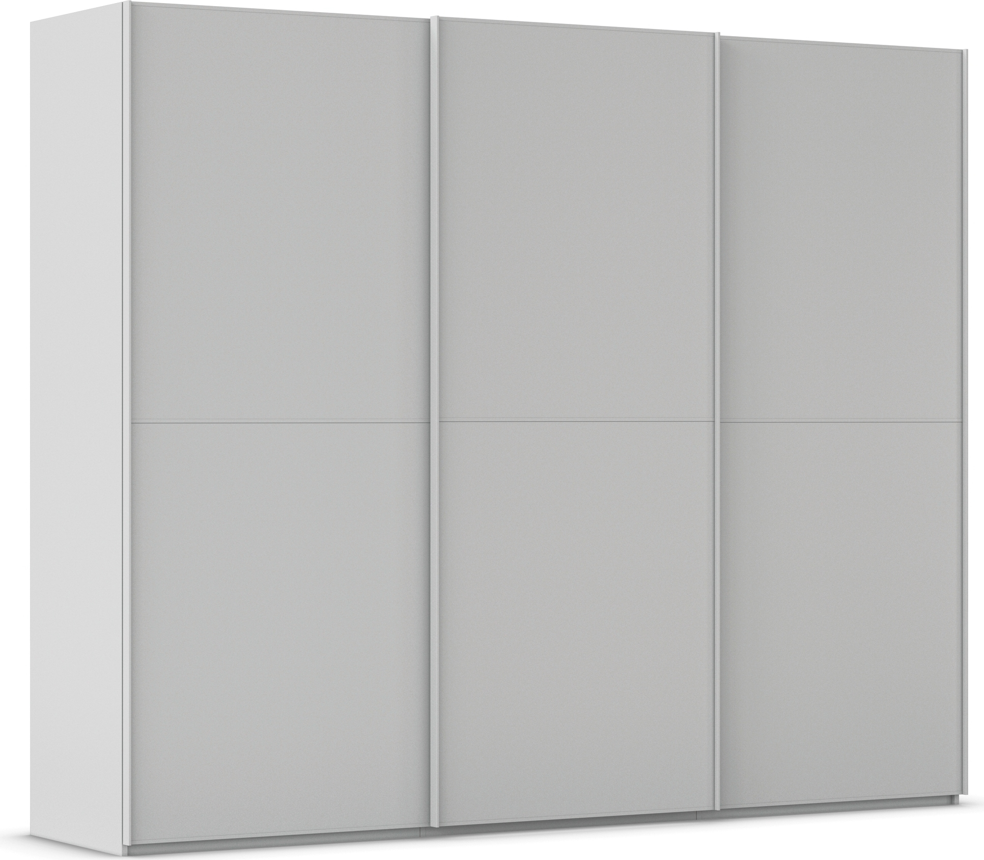 rauch Schwebetürenschrank "Kleiderschrank Schrank Garderobe Schlafzimmerschrank SCALE-DUO" edle zweigeteilte Türen und 3 Zierleisten MADE IN GERMANY