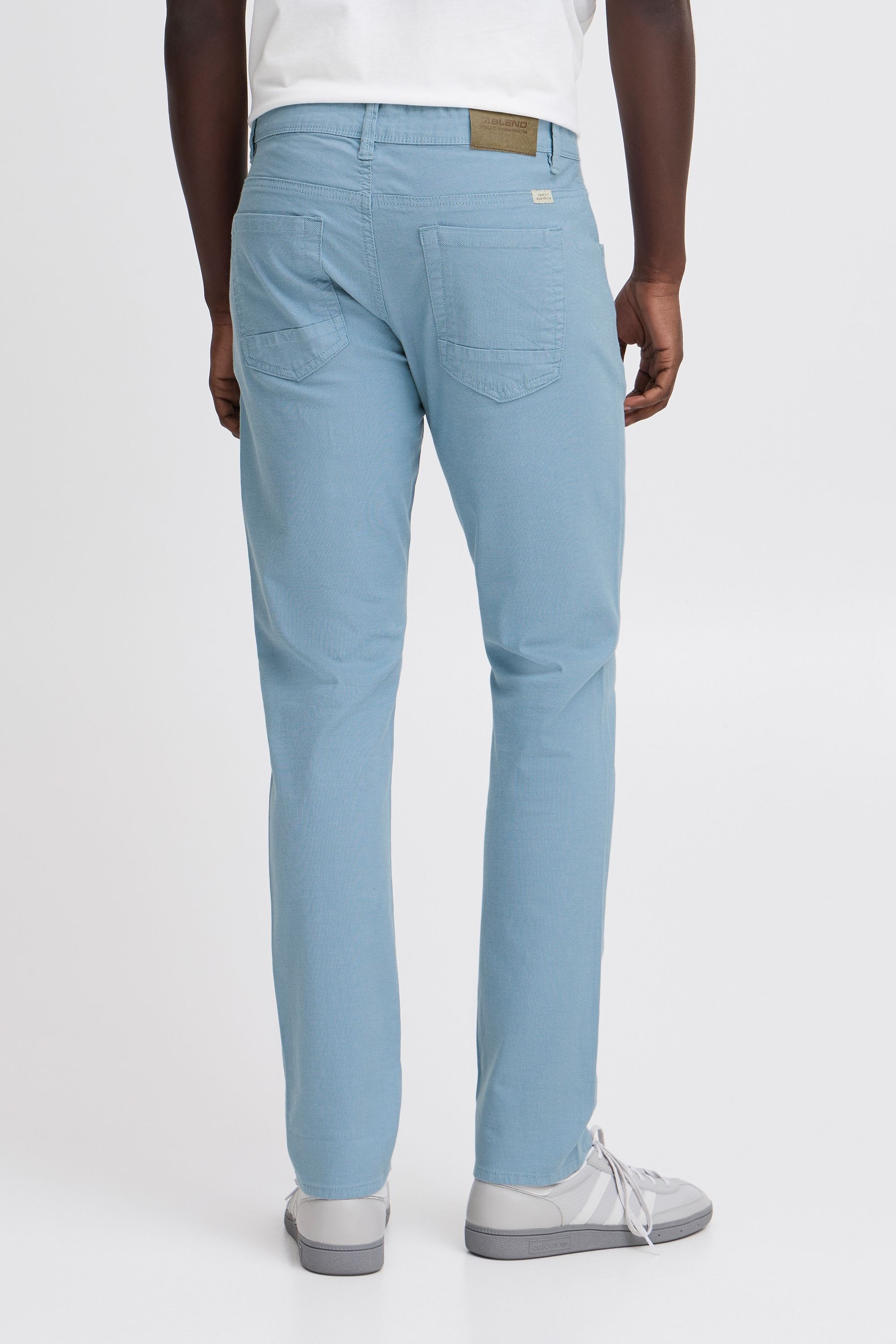 Stoffhose BLEND "BHEdford", Herren, Gr. 31, Länge 34, blau bell, Web, 98% Baumwolle, 2% Elasthan, unifarben, regular fit lang, Hosen Stoffhose, Basic Chinohose 6