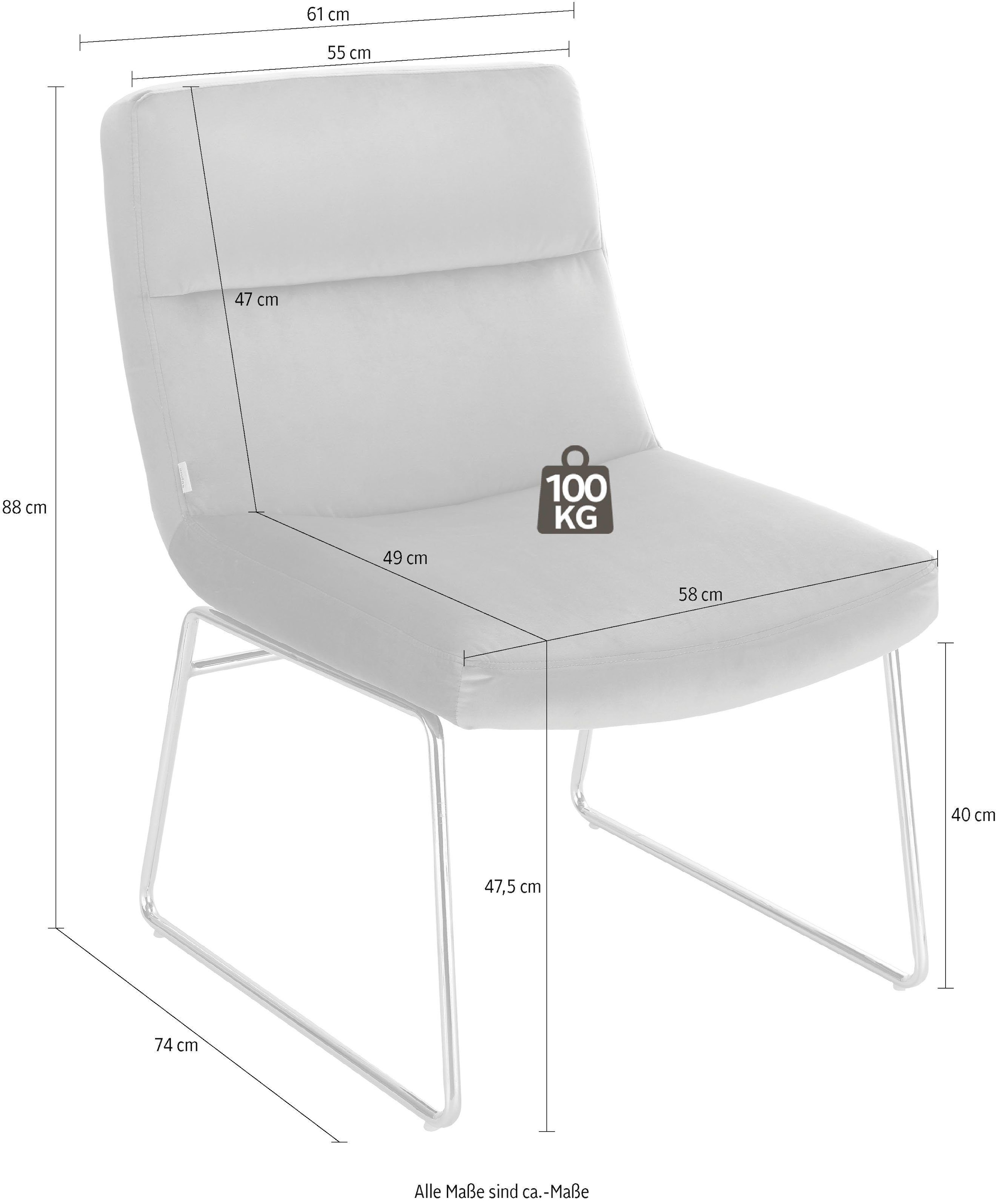 andas Sessel »Gil, Loungesessel Wohnzimmer,«, Samtvelours Bezug, in drei Farbvarianten, Sitzhöhe 47,5 cm