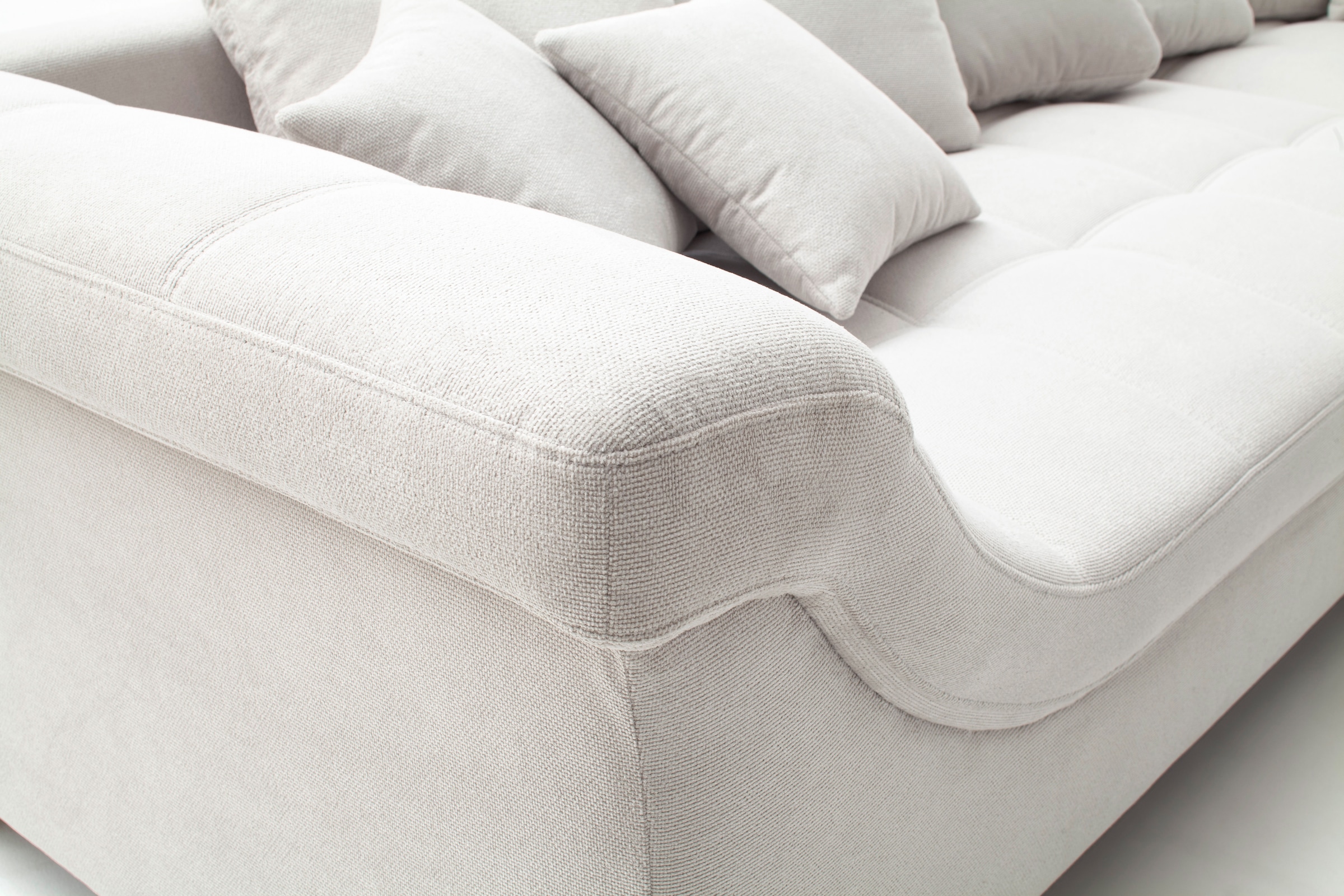 Mr. Couch Ecksofa »Bologna, L-Form, mit Holzfüßen«, wahlweise mit Kaltschaum