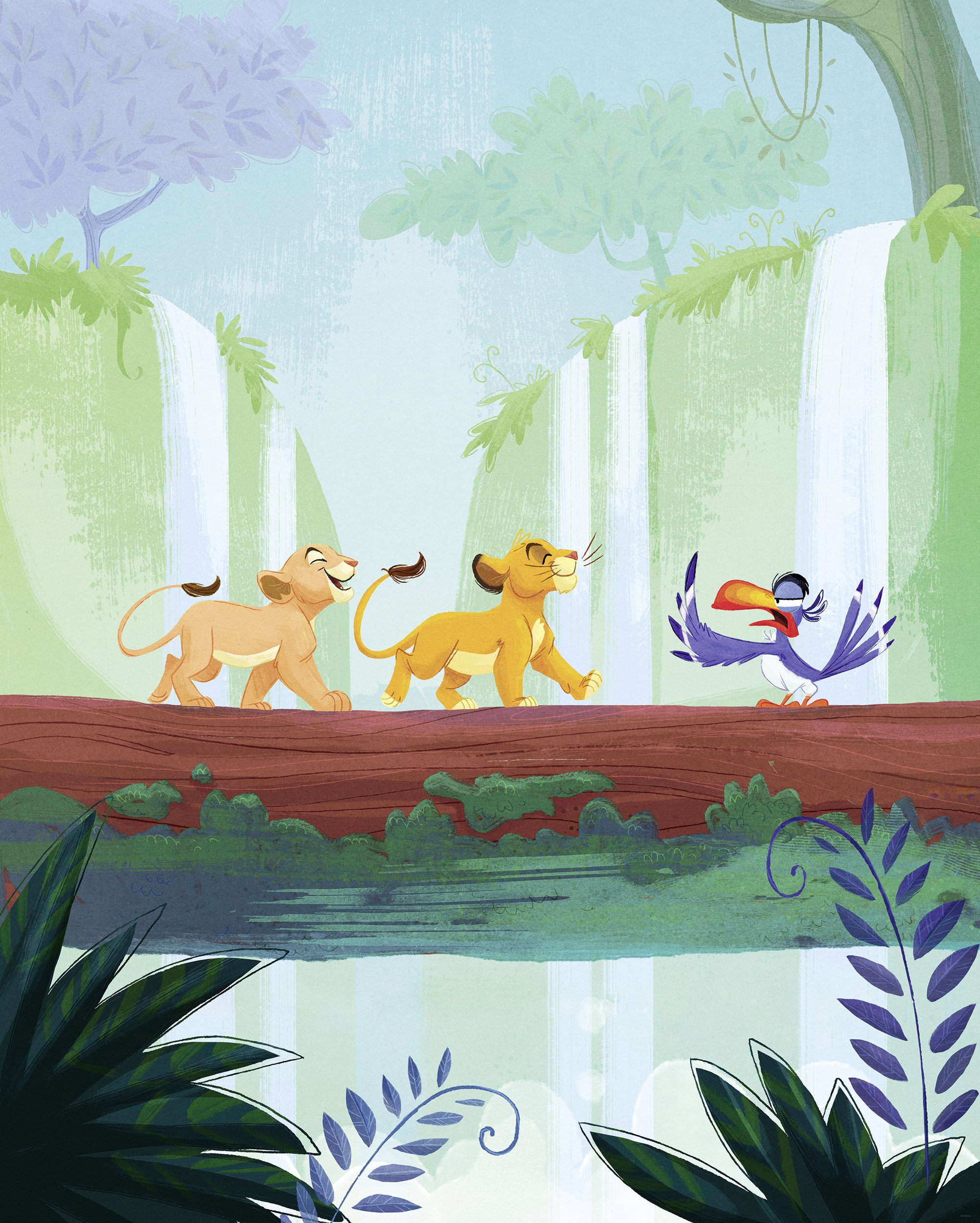 Komar Kindertapete »Disney The Lion King Classic Waterfall«, bedruckt