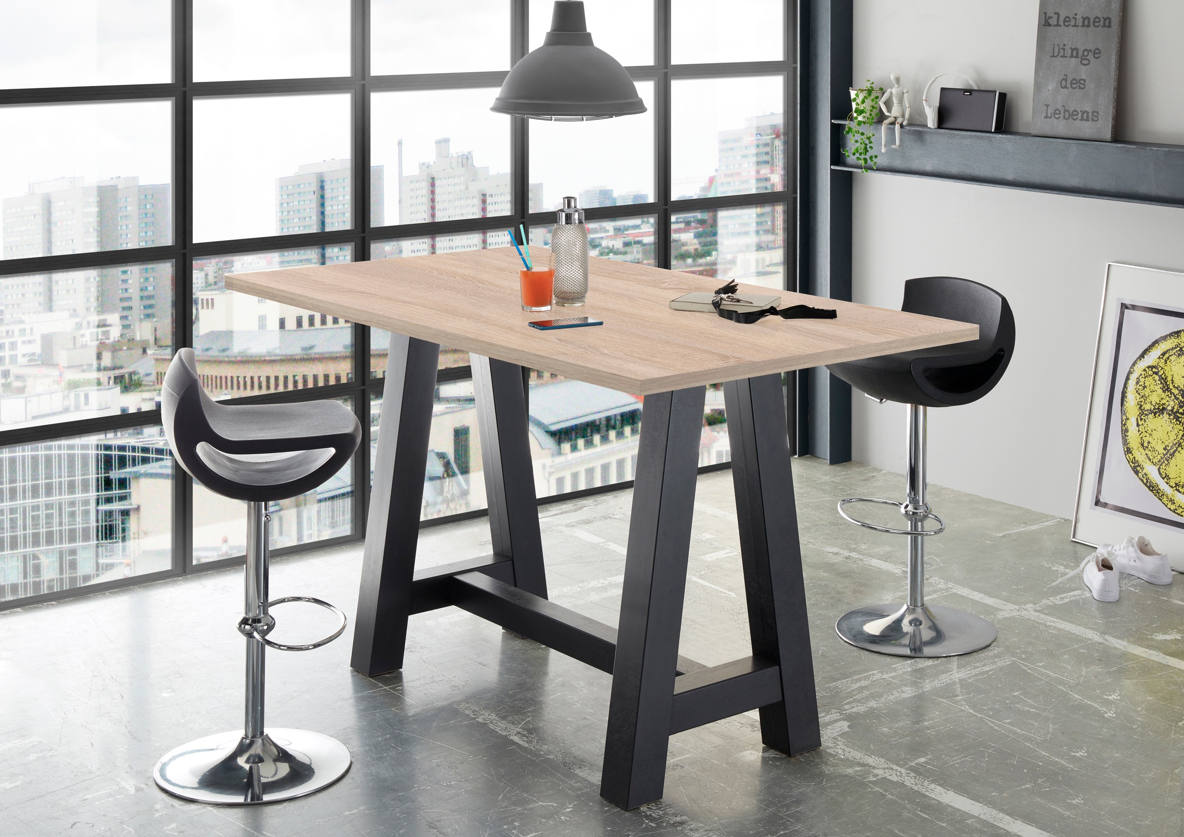 Mäusbacher Bartisch, Gestell in A-Form (Breite 120, 140 oder 160 cm)