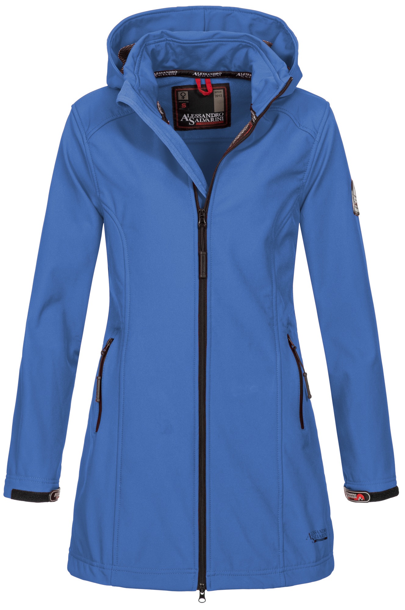 Alessandro Salvarini Softshelljacke "Alessia", lang mit abnehmbarer Kapuze