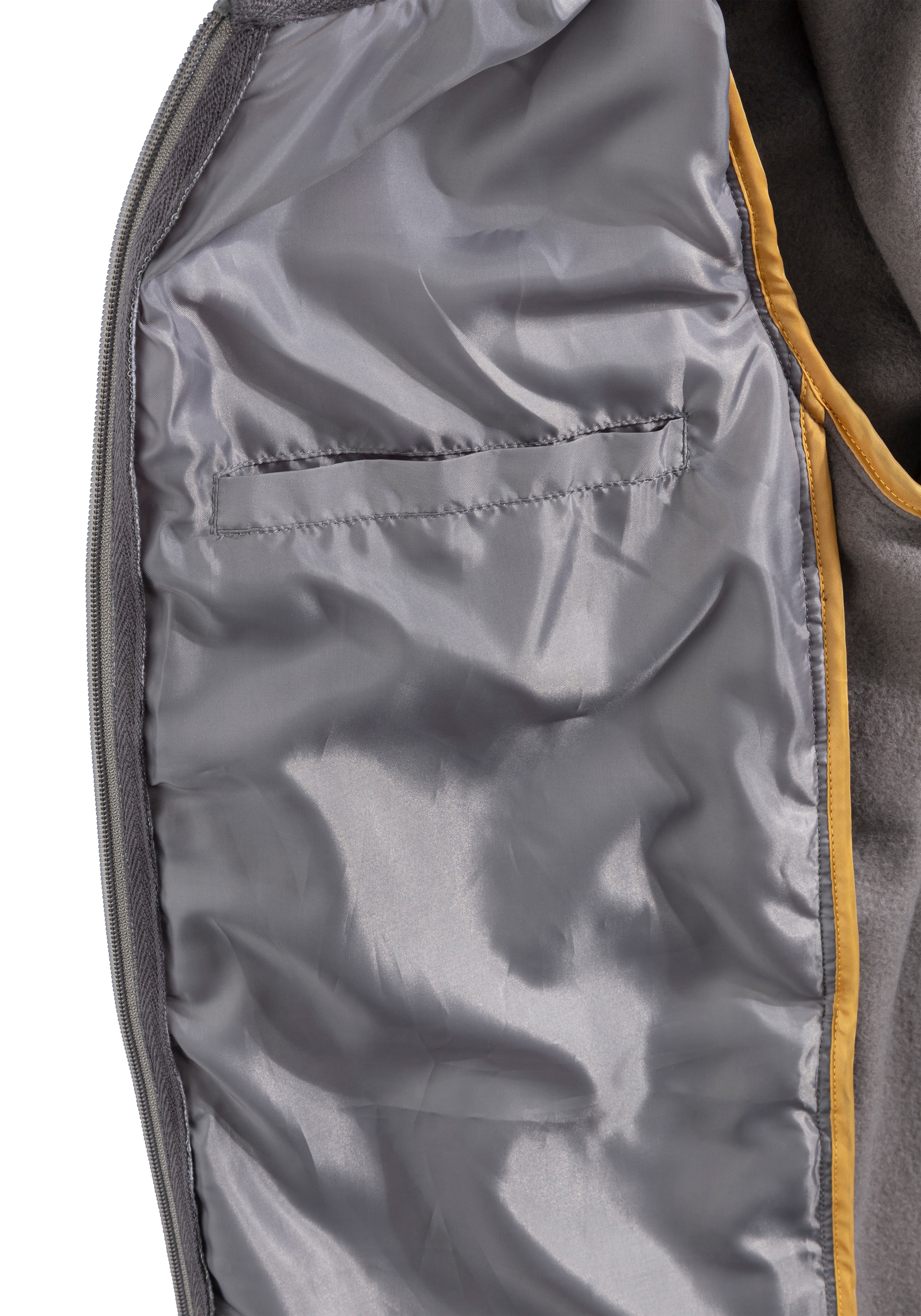 H.I.S Kapuzensweatjacke, im vorderen Bereich gesteppt, mit abnehmbarer Kapuze