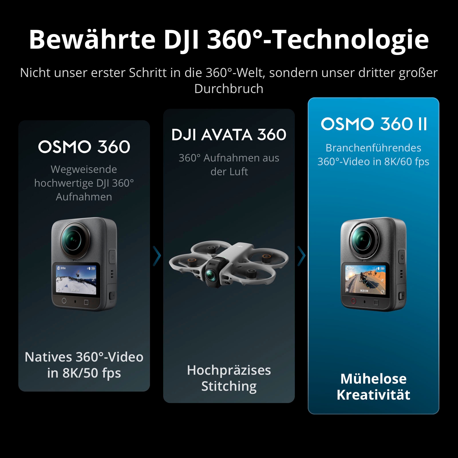 DJI 360°-Kamera »Osmo 360 II Get Set Combo« 8K Bluetooth