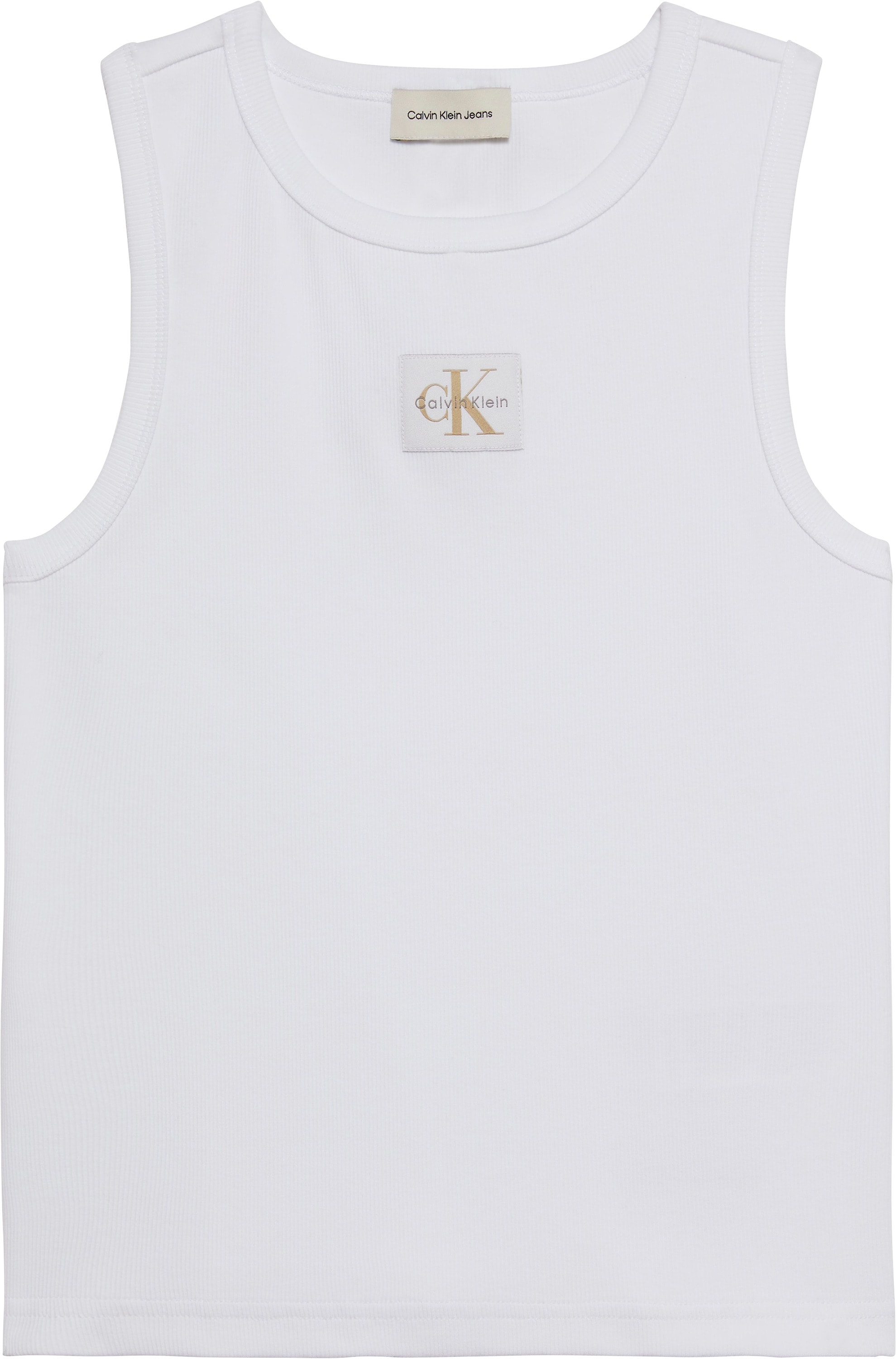 Calvin Klein Jeans Tanktop »A - WVN LBL 2X2 CTTN«, Mit Rundhalsausschnitt