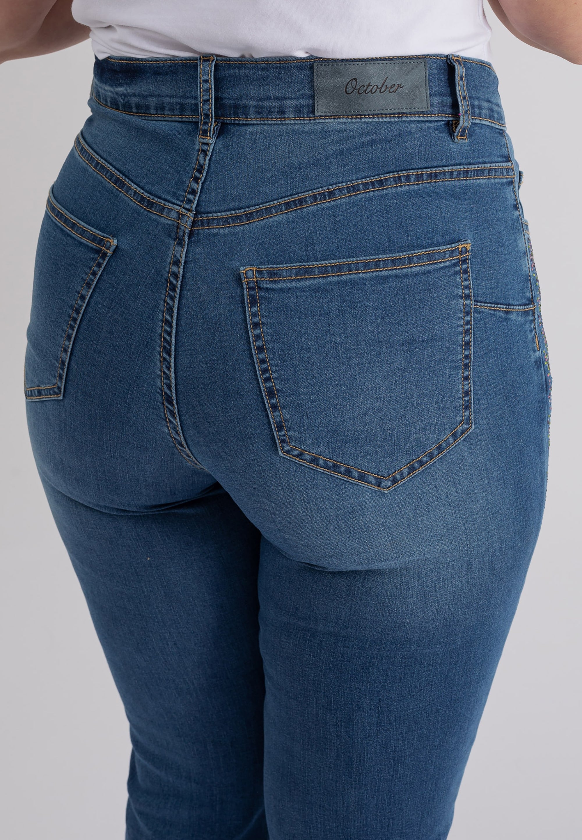 October Bequeme Jeans, mit Strass-Besatz an den Taschen für bestellen | BAUR | Jeans