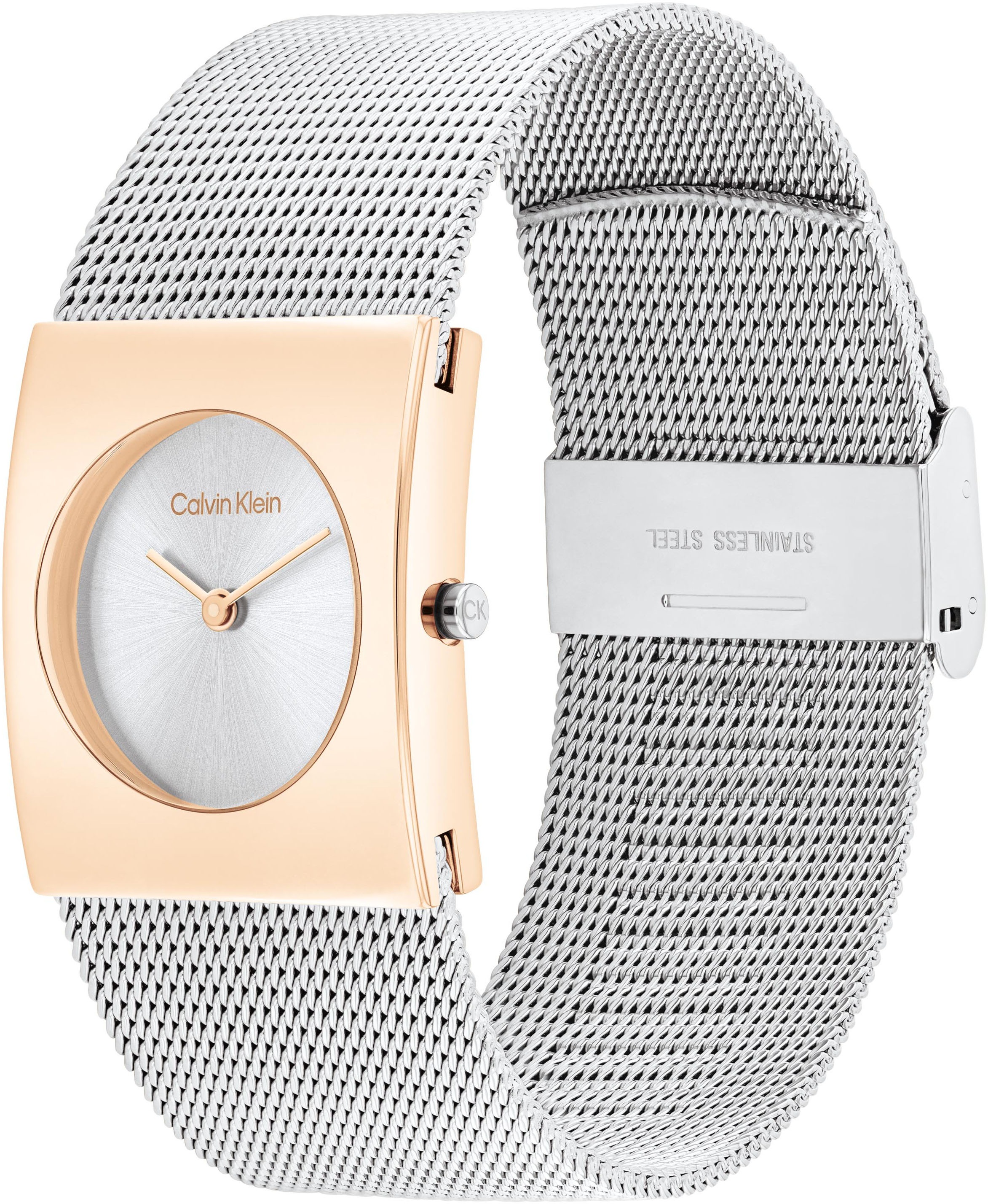 Calvin Klein Quarzuhr »CK PULSE«, Armbanduhr, Damenuhr, analog, Edelstahlarmband
