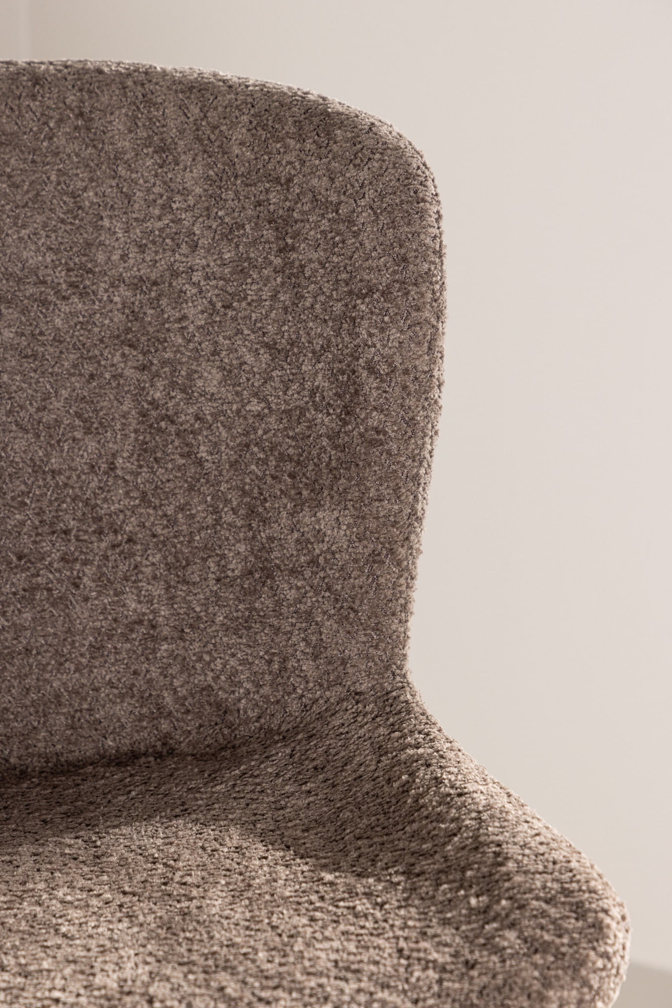 Venture Home Barhocker »Modesto, Barhocker mit braunem Bouclé-Sitz und Stahlbeinen, modern« 1 Stk. tlg. Tresenhocker minimalistisch, Bouclé, komfortabel
