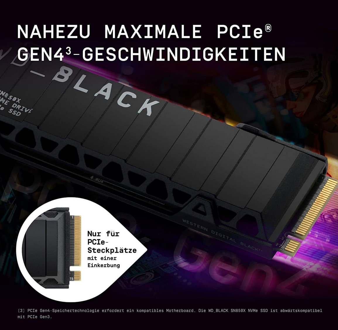 WD_Black interne Gaming-SSD »SN850X NVMe with Heatsink«, Anschluss M.2 PCIe 4.0, PCI Express 4.0