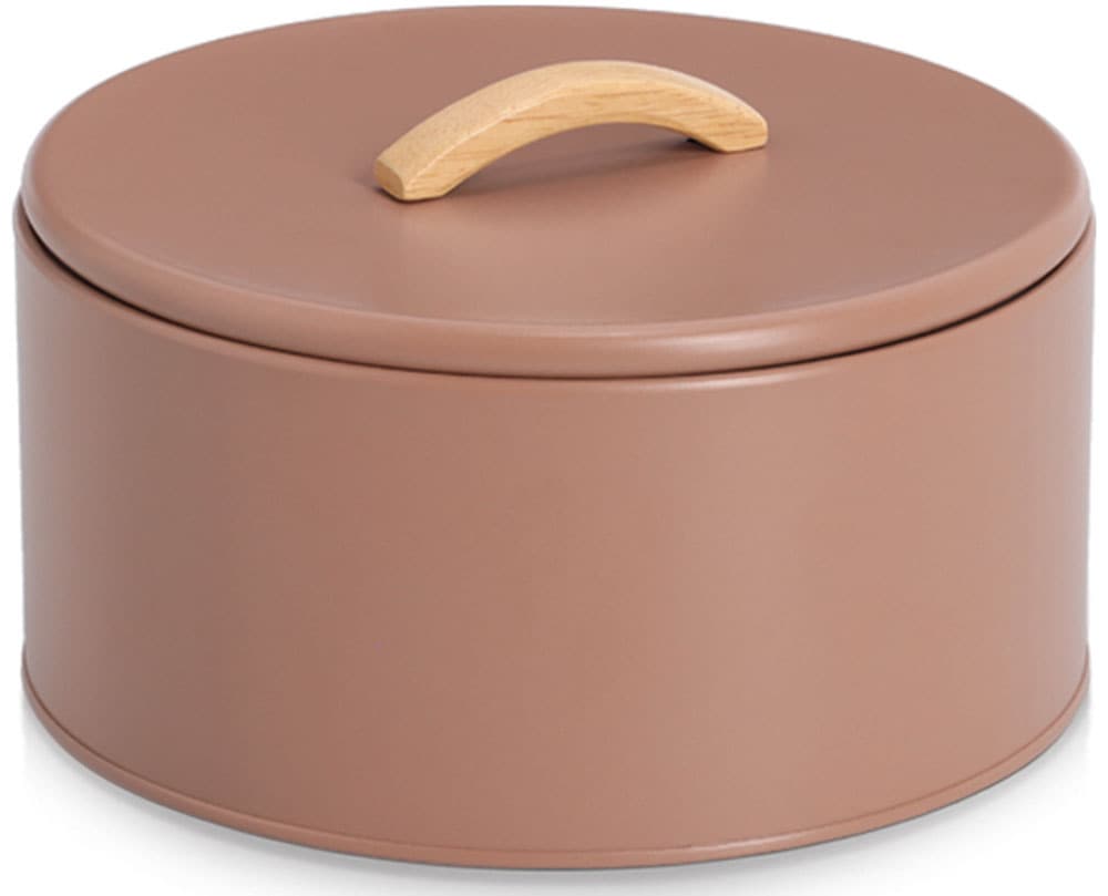 Zeller Present Aufbewahrungsbox "2400 ml, Metall/Gummibaum, mocca", Trendfa günstig online kaufen
