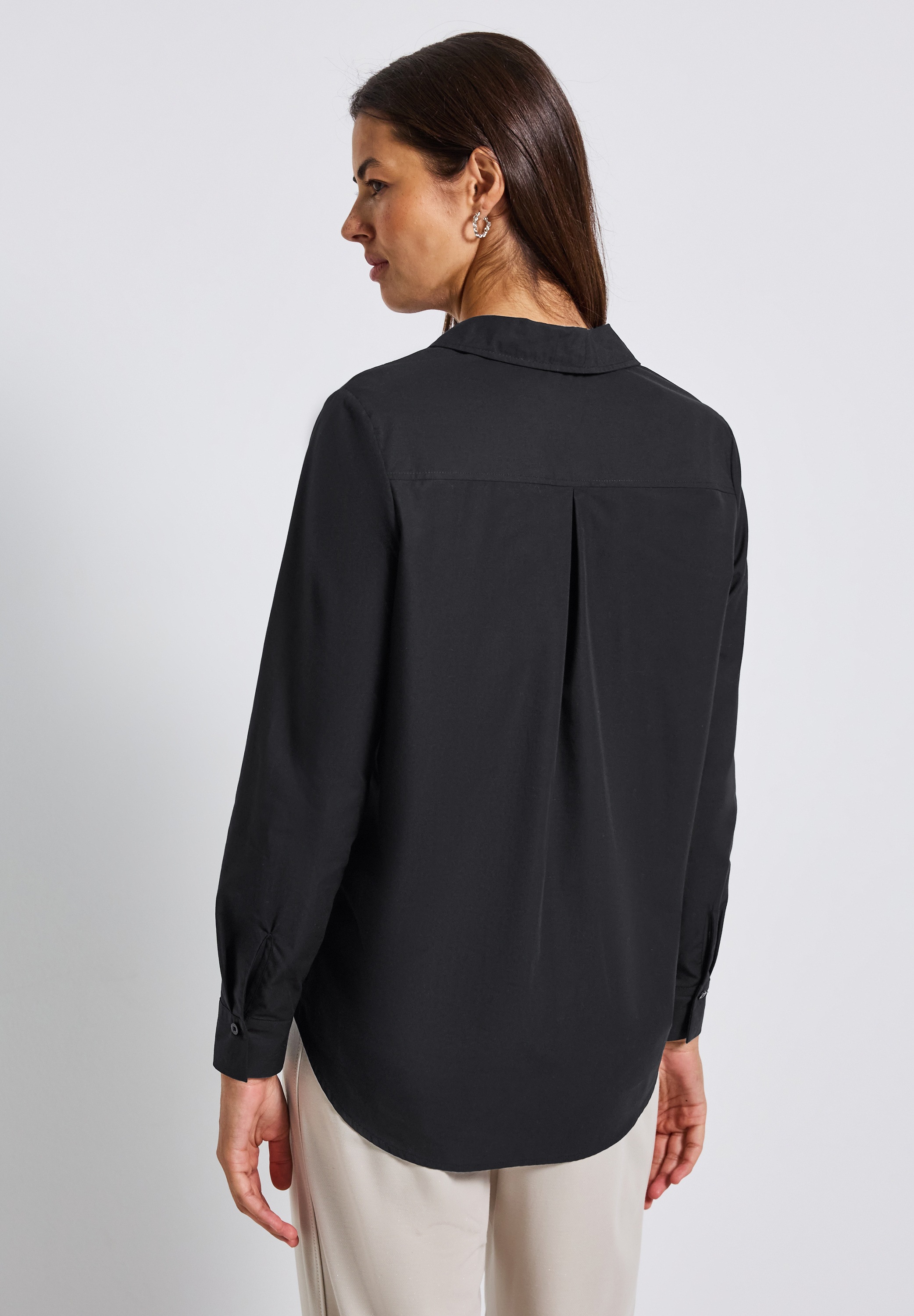 STREET ONE Hemdbluse, aus reiner Baumwolle