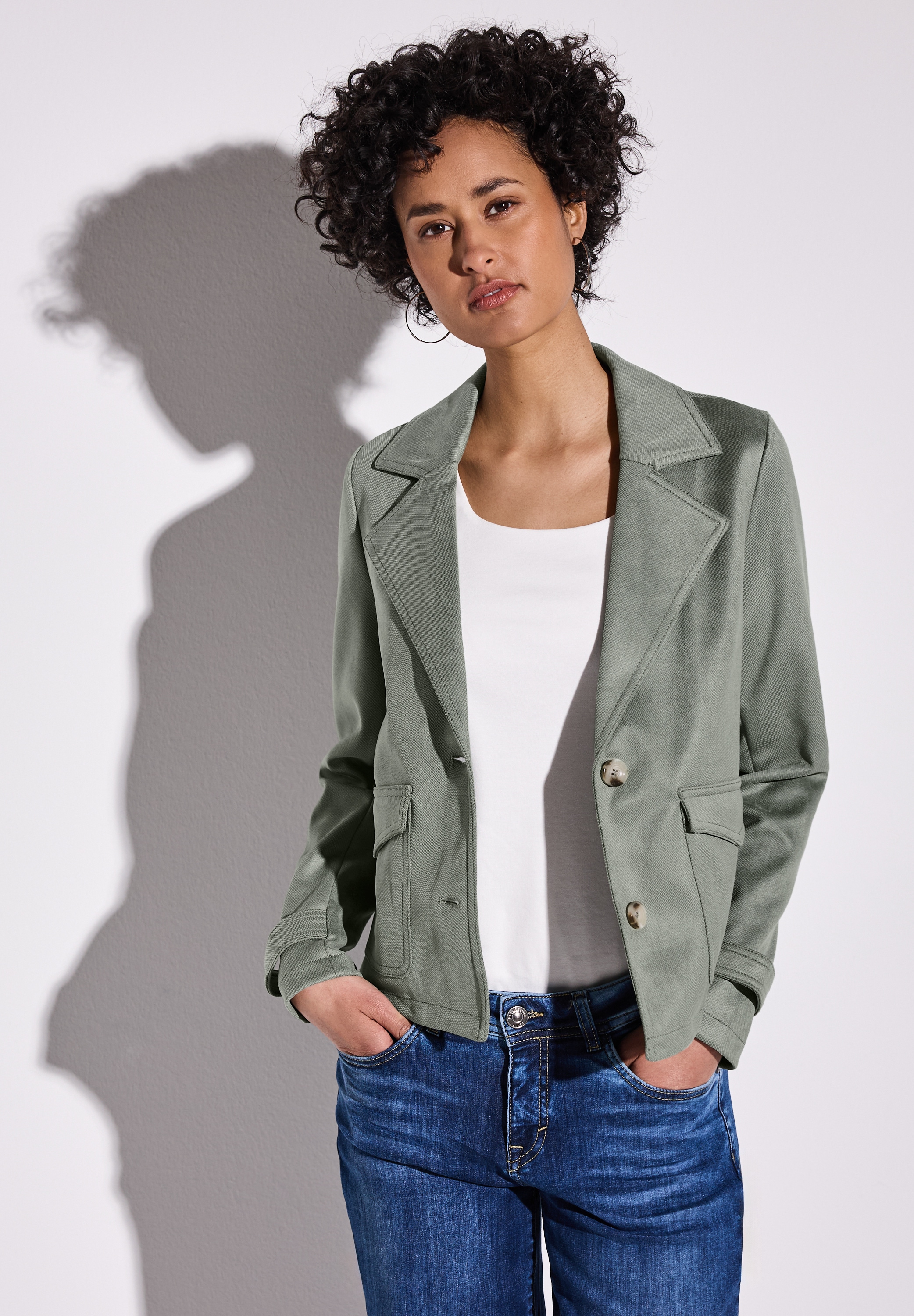STREET ONE Kurzjacke, ohne Kapuze, mit Reverskragen