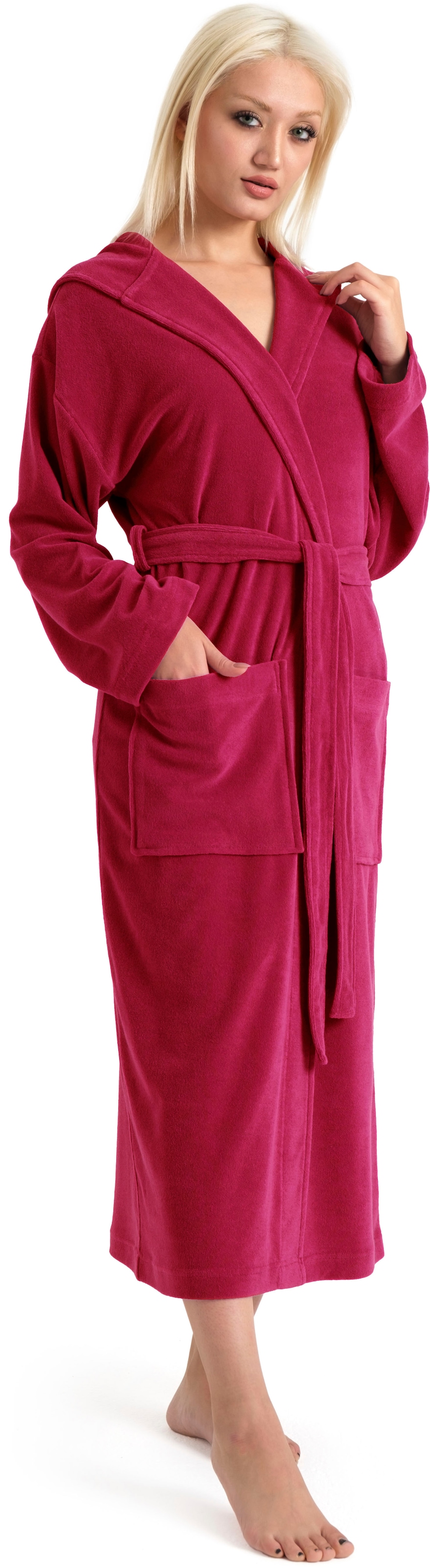 OTTO home Damenbademantel "Jule, ideal für Sauna & Spa, Hotelbademantel, Mo günstig online kaufen