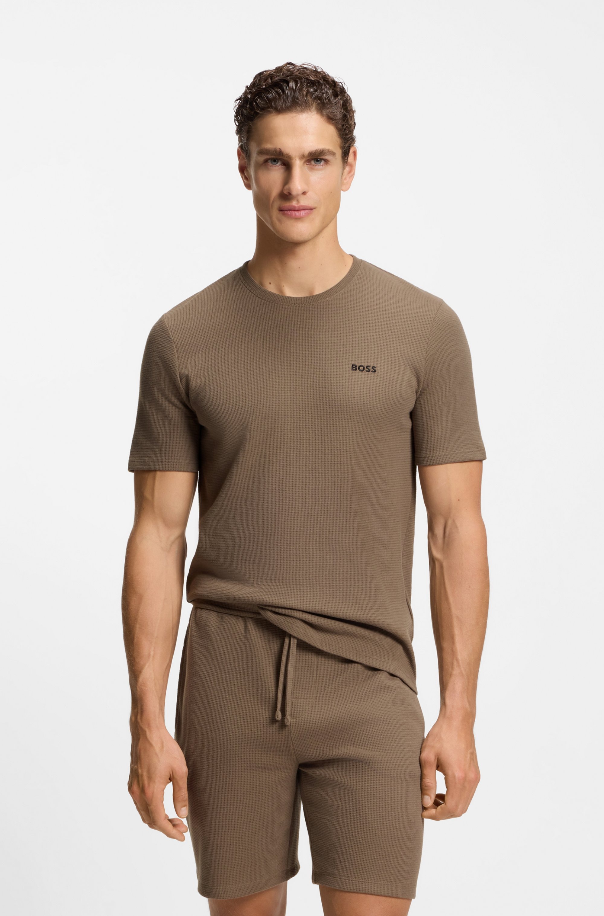 BOSS Pyjamaoberteil "Waffle T-Shirt" günstig online kaufen