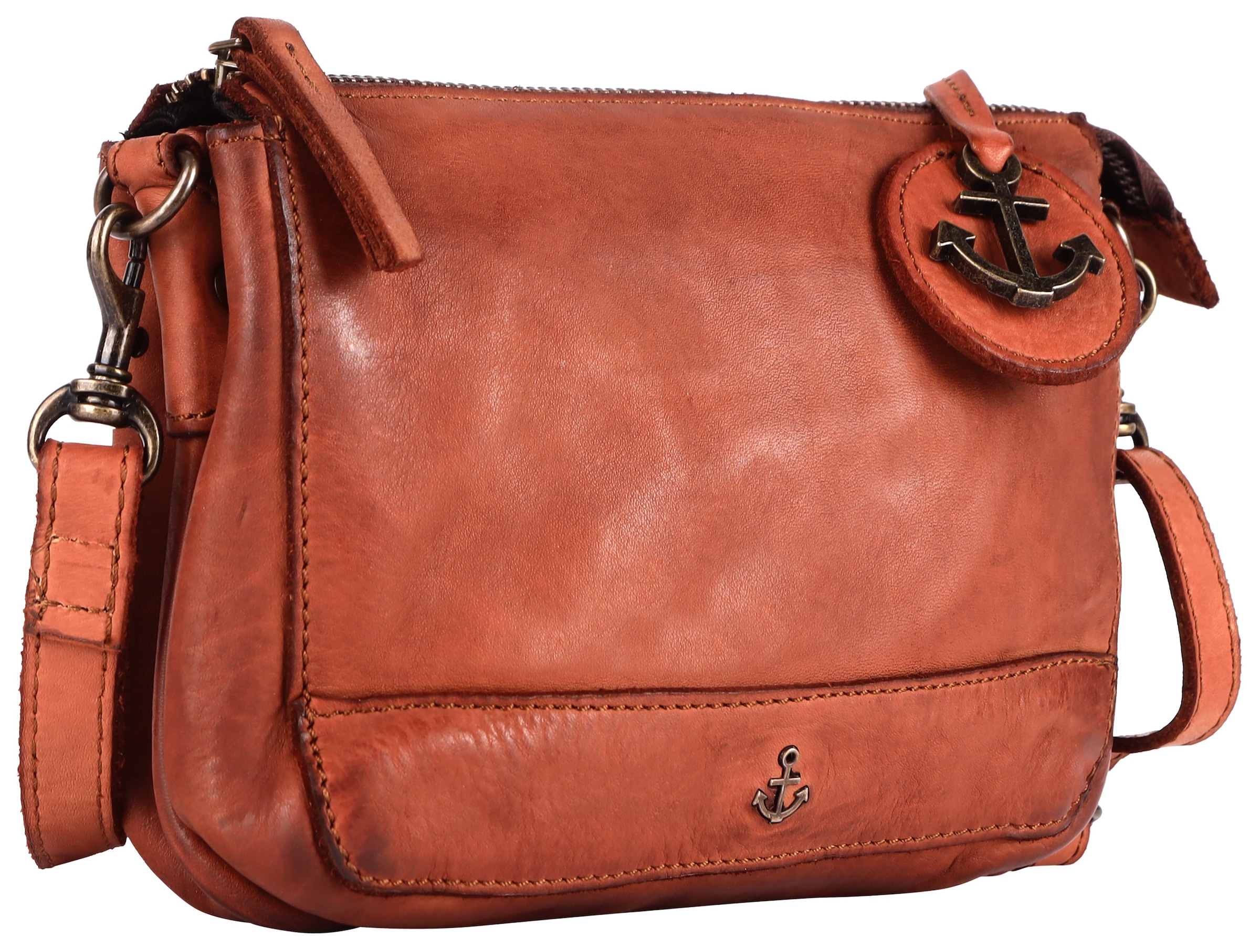 HARBOUR 2nd Umhängetasche "Tiani", Schultertasche Handtasche Damen Tasche Damen mit Logoanhänger