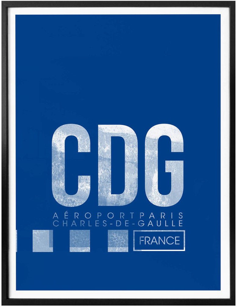 BAUR bestellen CDG Flughafen Wandposter Wall-Art St.), »Wandbild (1 Bild, Poster Wandbild, | Poster, Paris«, Flughafen,