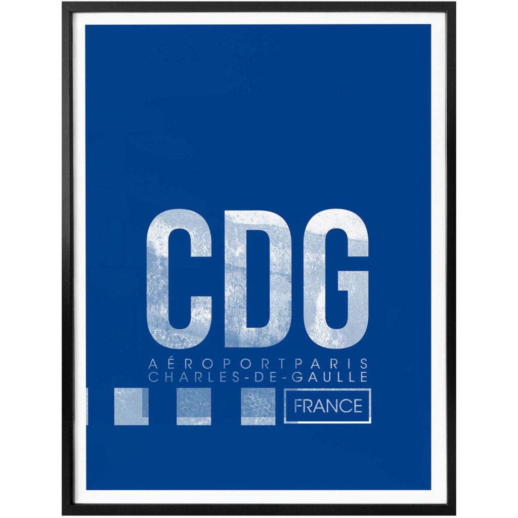 Wall-Art Poster »Wandbild CDG Flughafen Paris«, Flughafen, (1 St.)