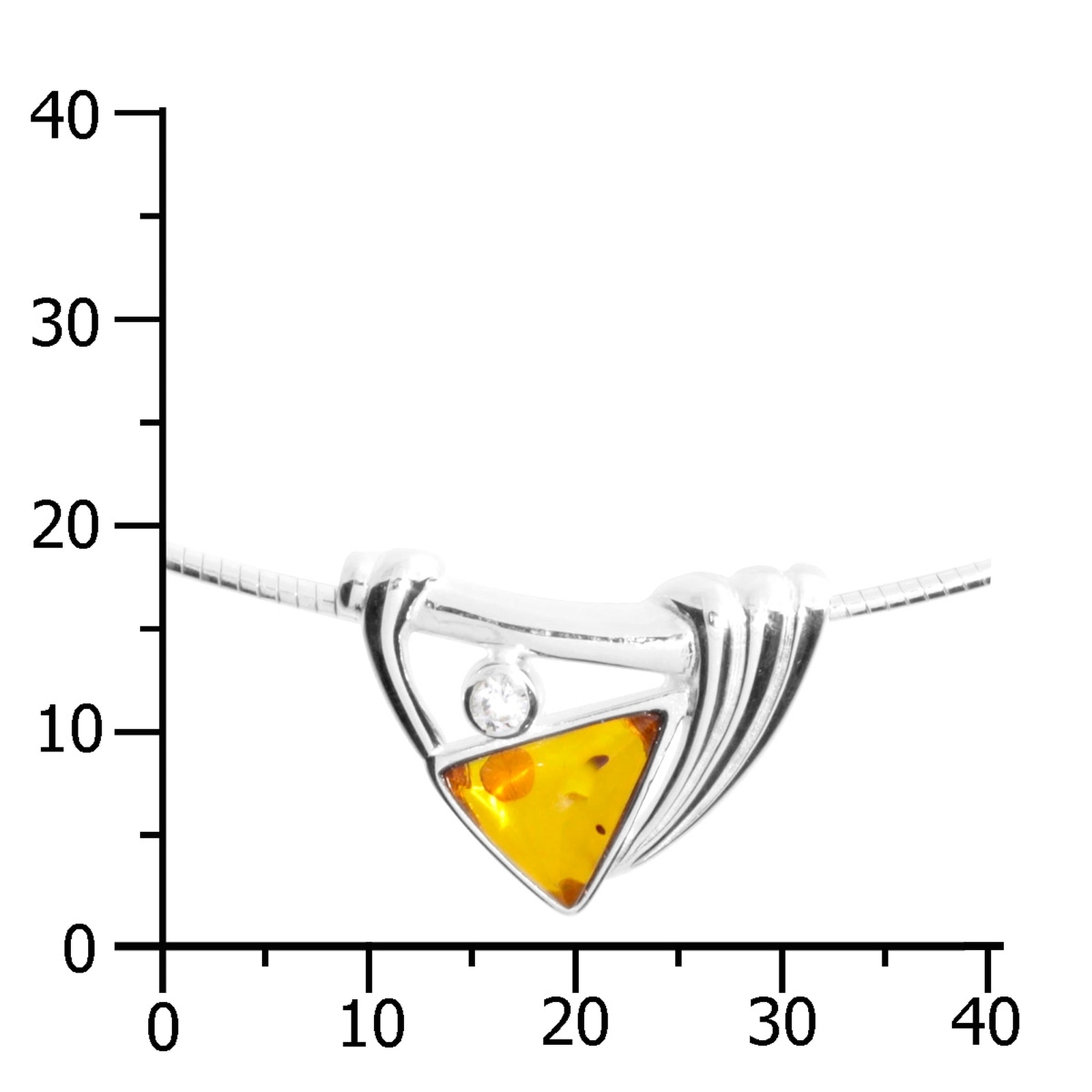 OSTSEE-SCHMUCK Kette mit Anhänger »- Gleiter-Verna - Silber 925/000 - Bernstein/Zirk.«