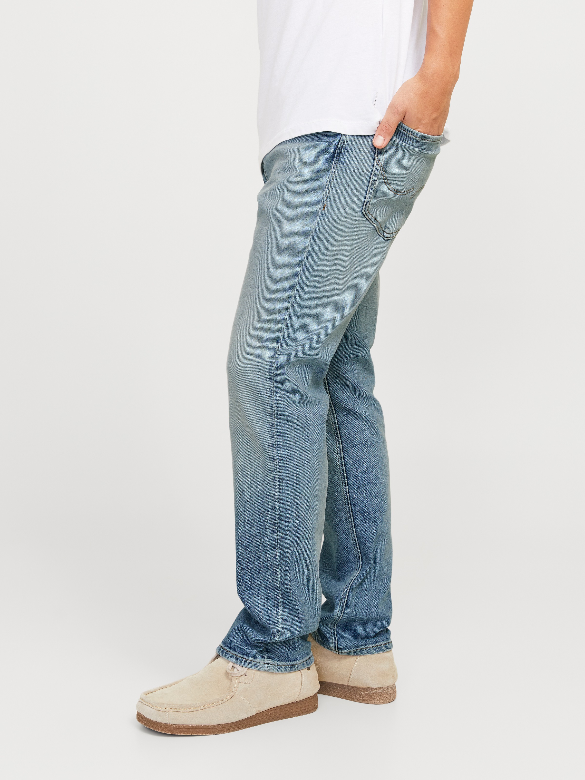 Thumbnail - Jack & Jones Regular-fit-Jeans "JJICLARK mit Used-Look und Stretch für den Alltag", mit Abriebeffekten