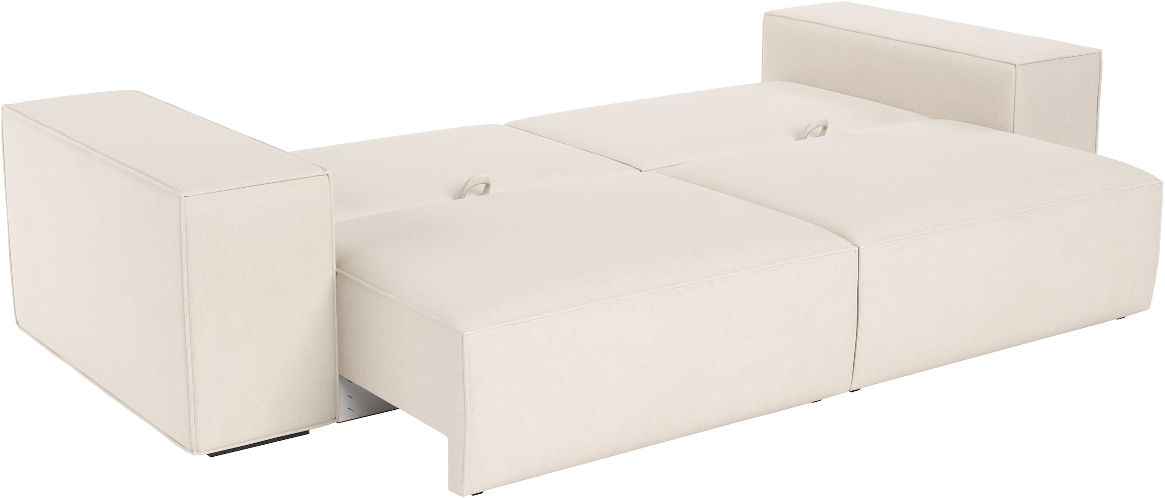 OTTO home Big-Sofa »Conor XL, B: 268cm, Liegefläche: 138 x 194 cm, in Cord und Velours« Schlafsofa mit Schlaffunktion und Bettkasten