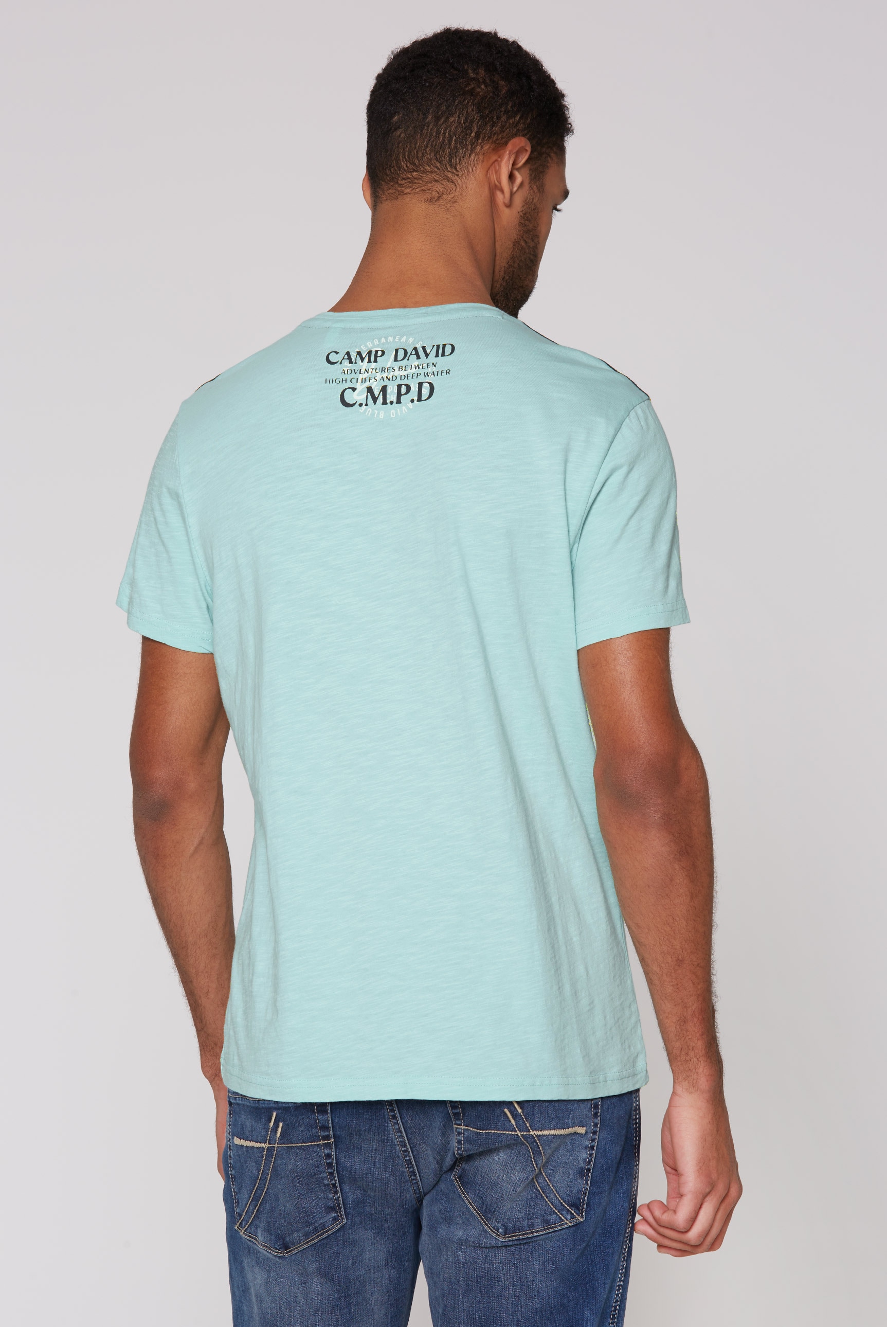 CAMP DAVID Rundhalsshirt, mit Necktape