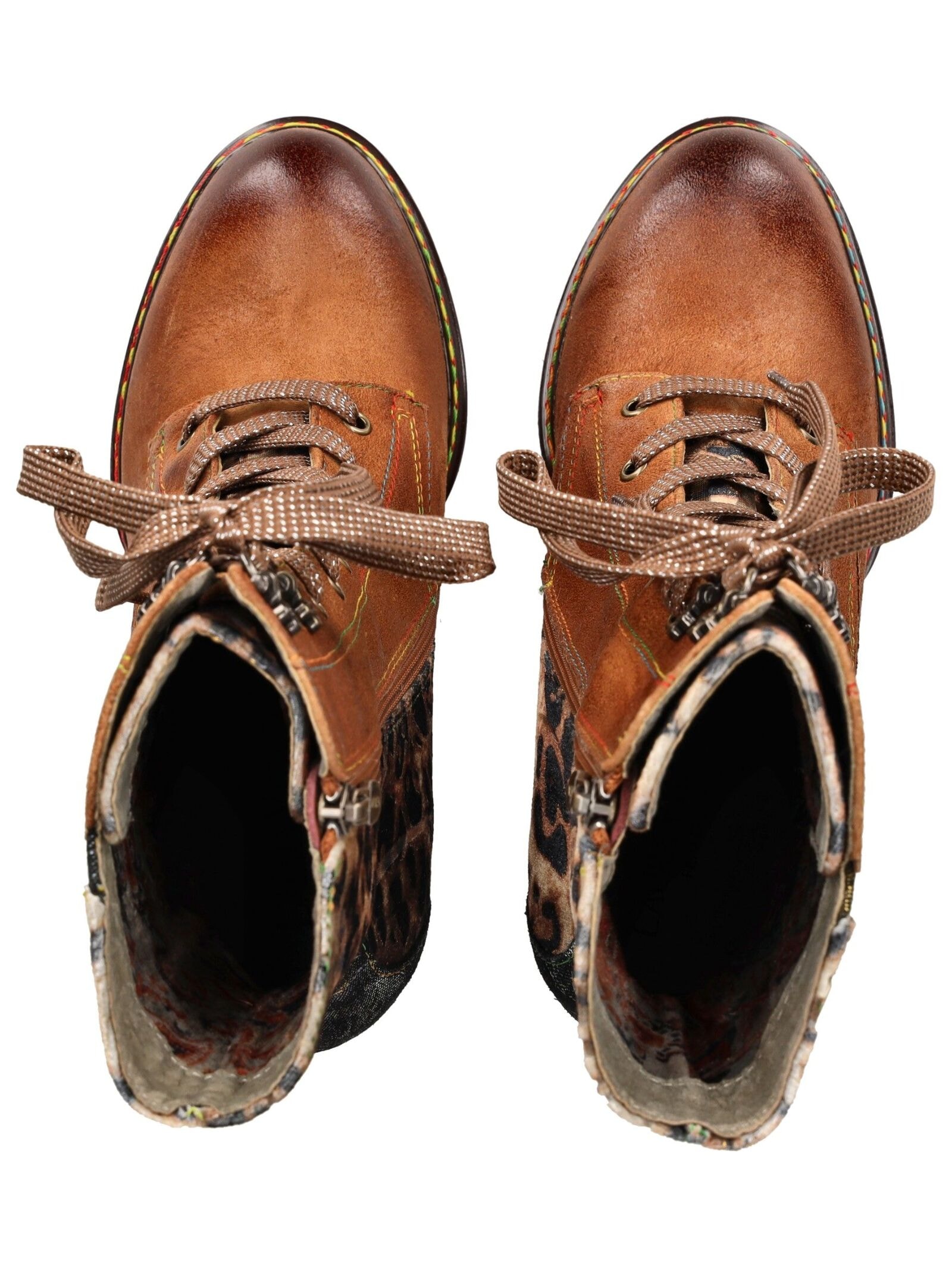 LAURA VITA Schnürstiefelette »LAURA VITA Stiefelette Leder/Textil«