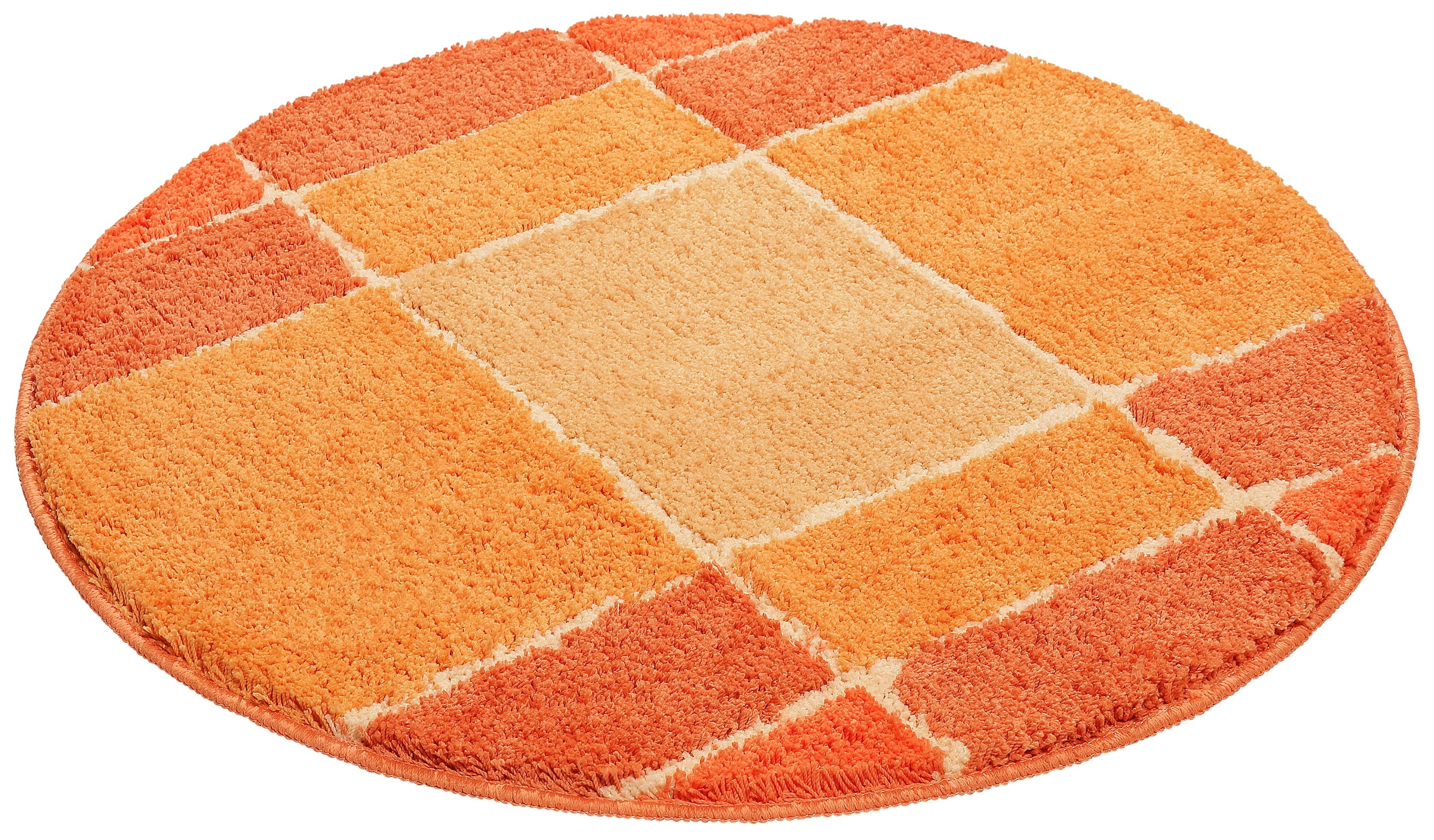 my home Badematte »Pia«, rutschhemmend beschichtet, strapazierfähig-fußbodenheizungsgeeignet-schnell trocknend, Badteppich, karierte Badematten, rechteckig, rund & als 3-tlg. Set