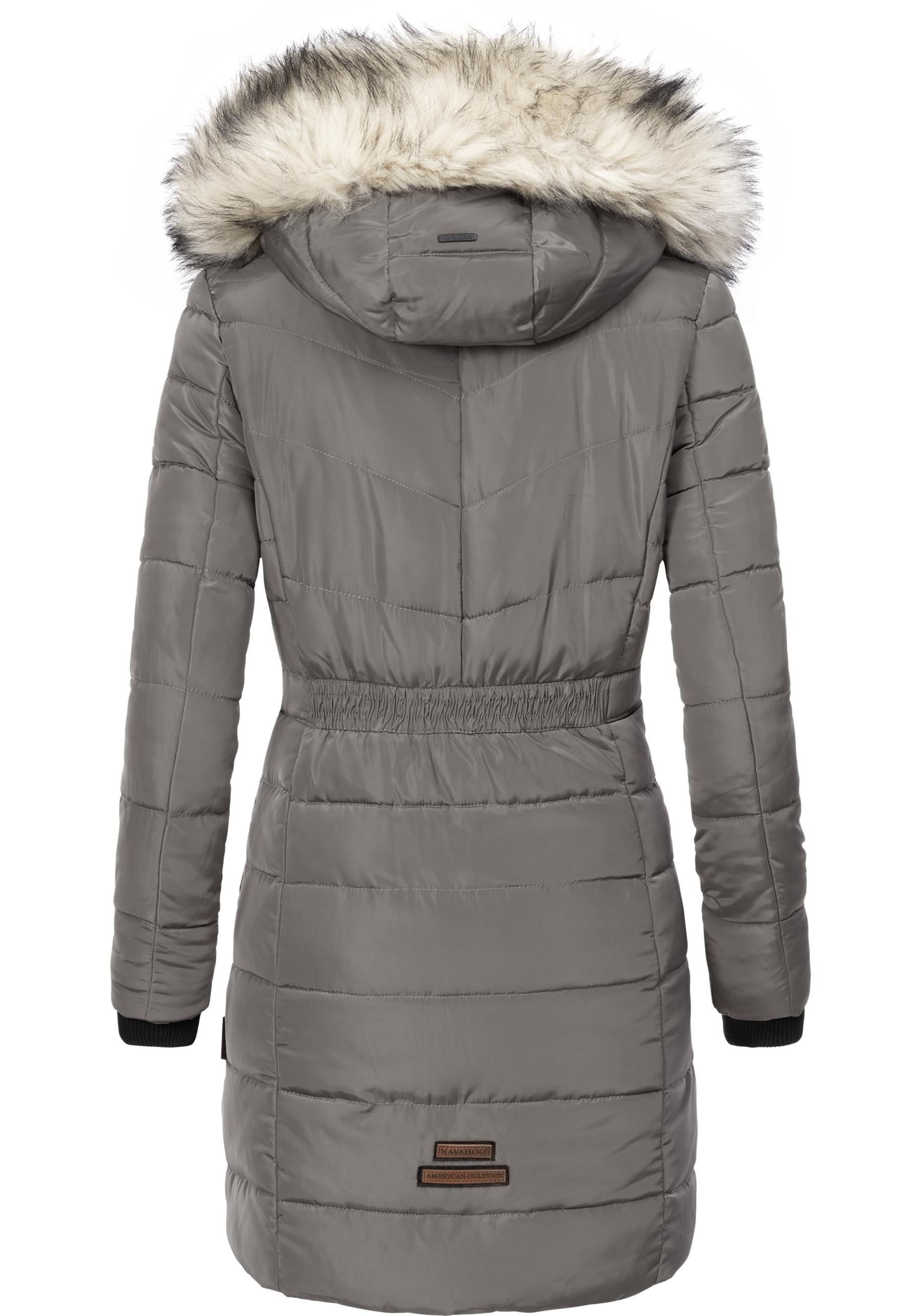 Navahoo Steppmantel »Paula«, stylischer Winter Parka m. edlem Fellimitat