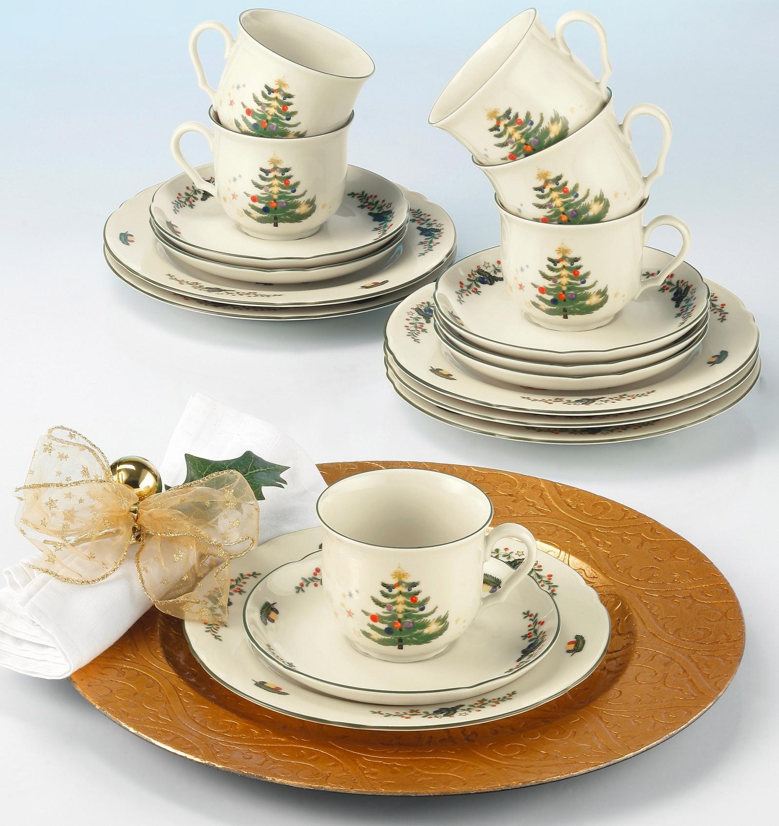 Seltmann Weiden Kaffeeservice »Geschirr-Set, Service Marie-Luise, Advent, Weihnachten«, (Set, 18 tlg.), Made in Germany, 18 Teile, für 6 Personen