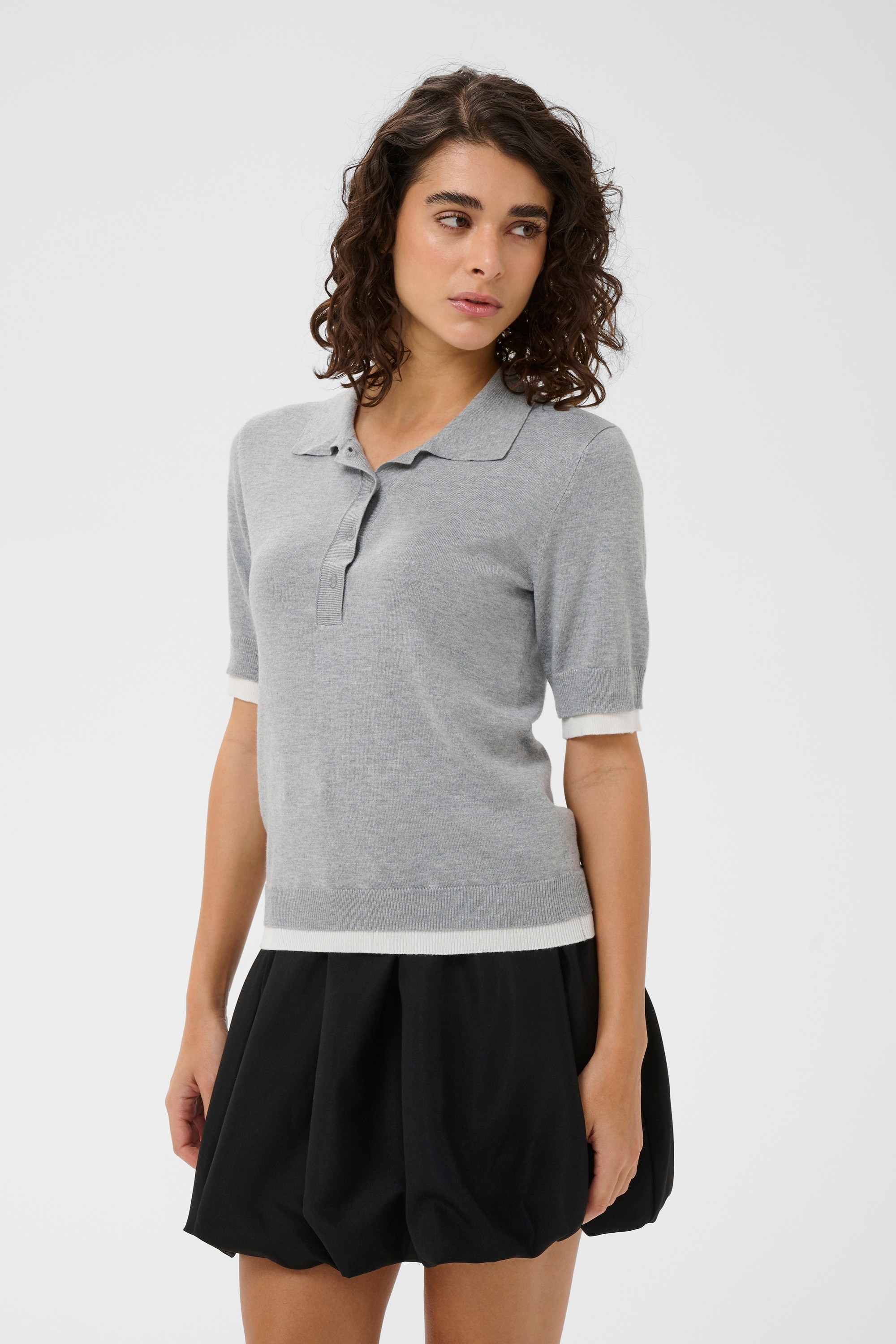 KAFFE Blusentop »Damen Poloshirt KAlizza«
