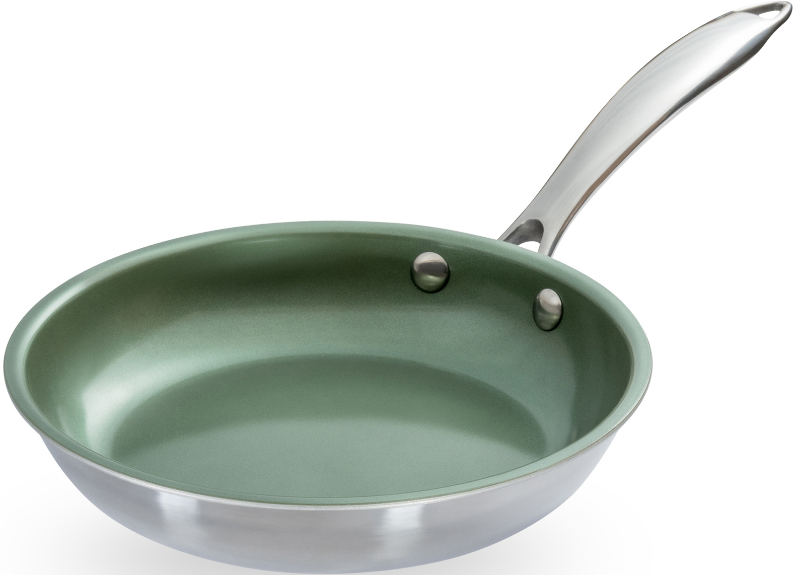 Bratpfanne »CeraVegan«, Edelstahl 18/8, (1 tlg.), pflanzliche Keramikbeschichtung,...