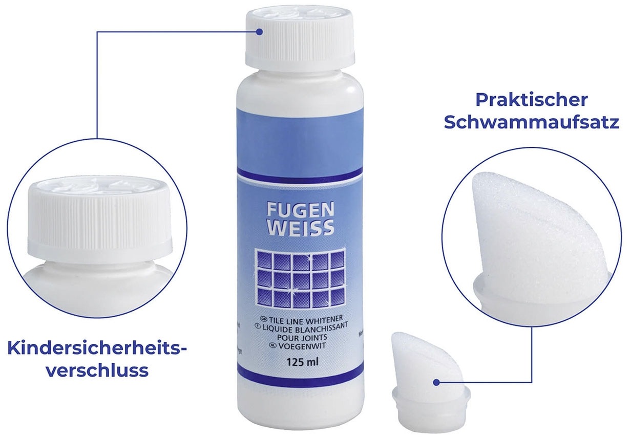 Maximex Bodenwischer-Set »Fugen-Reinigung«, (Set, 3 St.), 2 x Fugenweiß mit Schwammaufträger und Fugenbürste