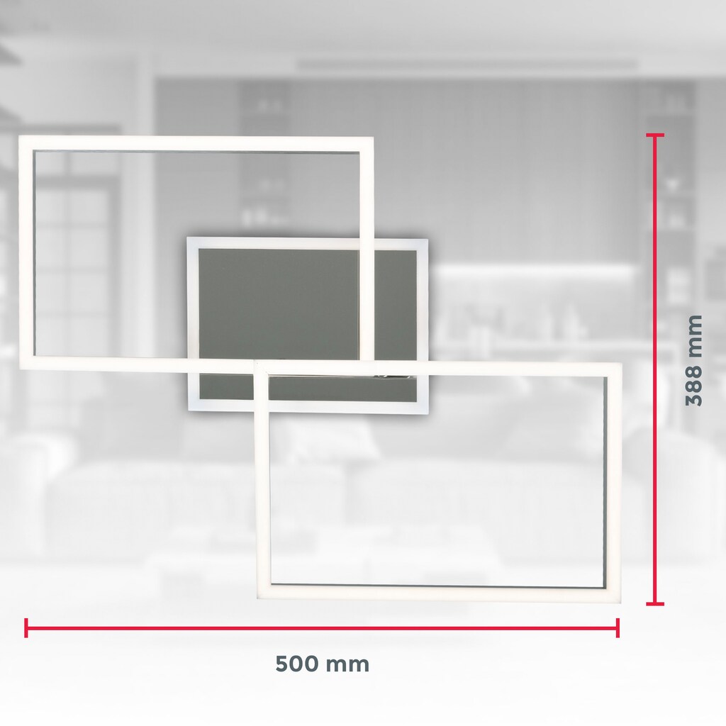 B.K.Licht LED Deckenleuchte, inkl. Mittelbeleuchtung, mit Fernbedienung, mit LED-Platine 40 Watt, 4.200lm, 2.700 bis 6.500K einstellbar/dimmbar, inkl. Nachtlichfunktion