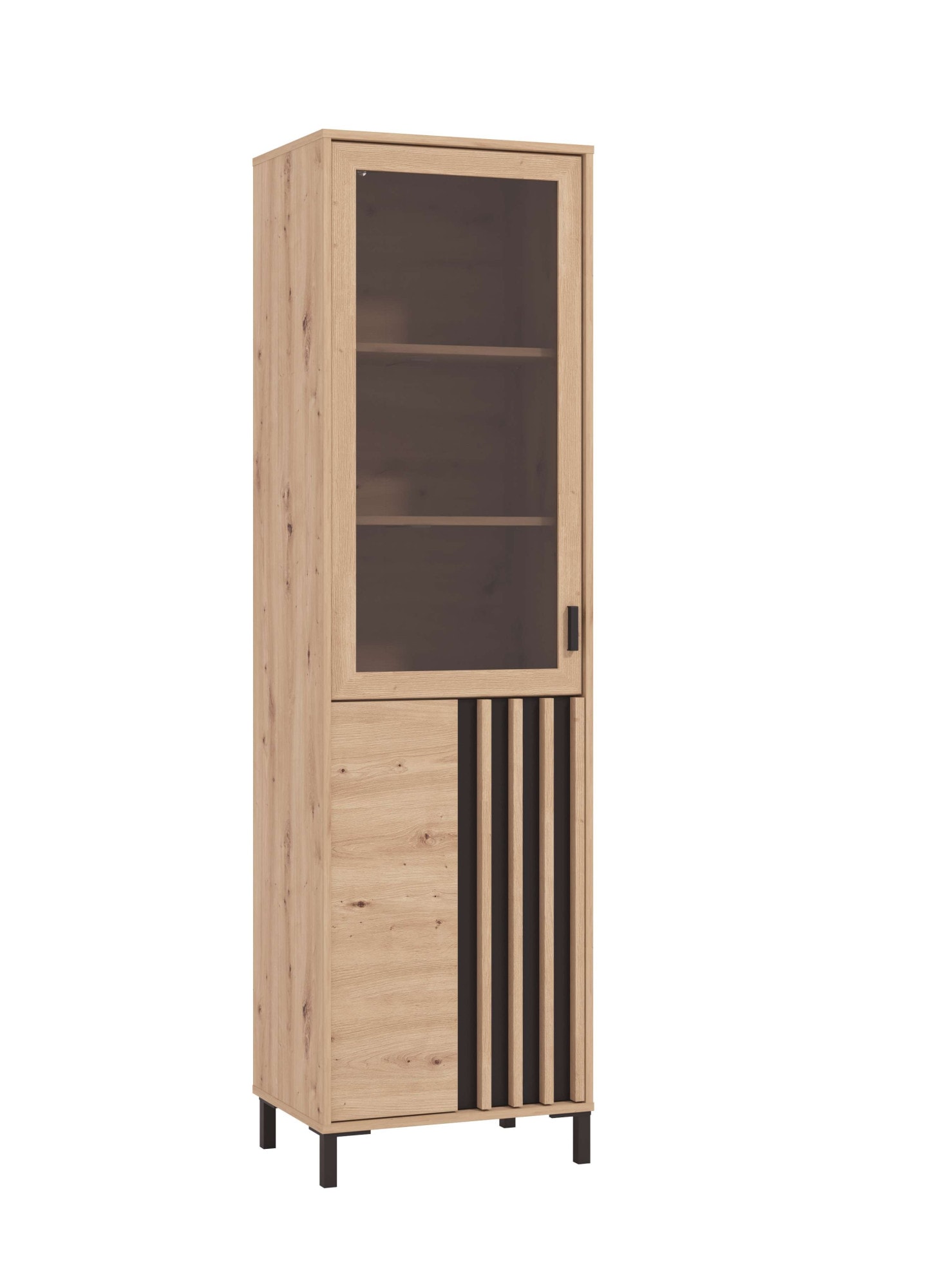 Home affaire Vitrine "LAVAL Vitrinenschrank, Glasschrank, Standvitrine, Highboard/Sideboard" Türen, 4 Einlegeböden, 5 Fächer, Gesamtmaße (B/T/H): 54,5/40/192,5 cm