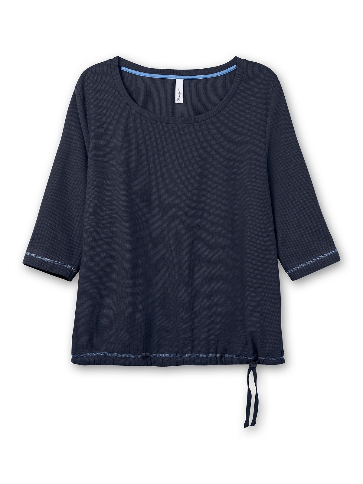 Black Friday Sheego 3/4-Arm-Shirt »Große Saum, Größen«, Tunnelzug Ware | am strukturierte BAUR mit