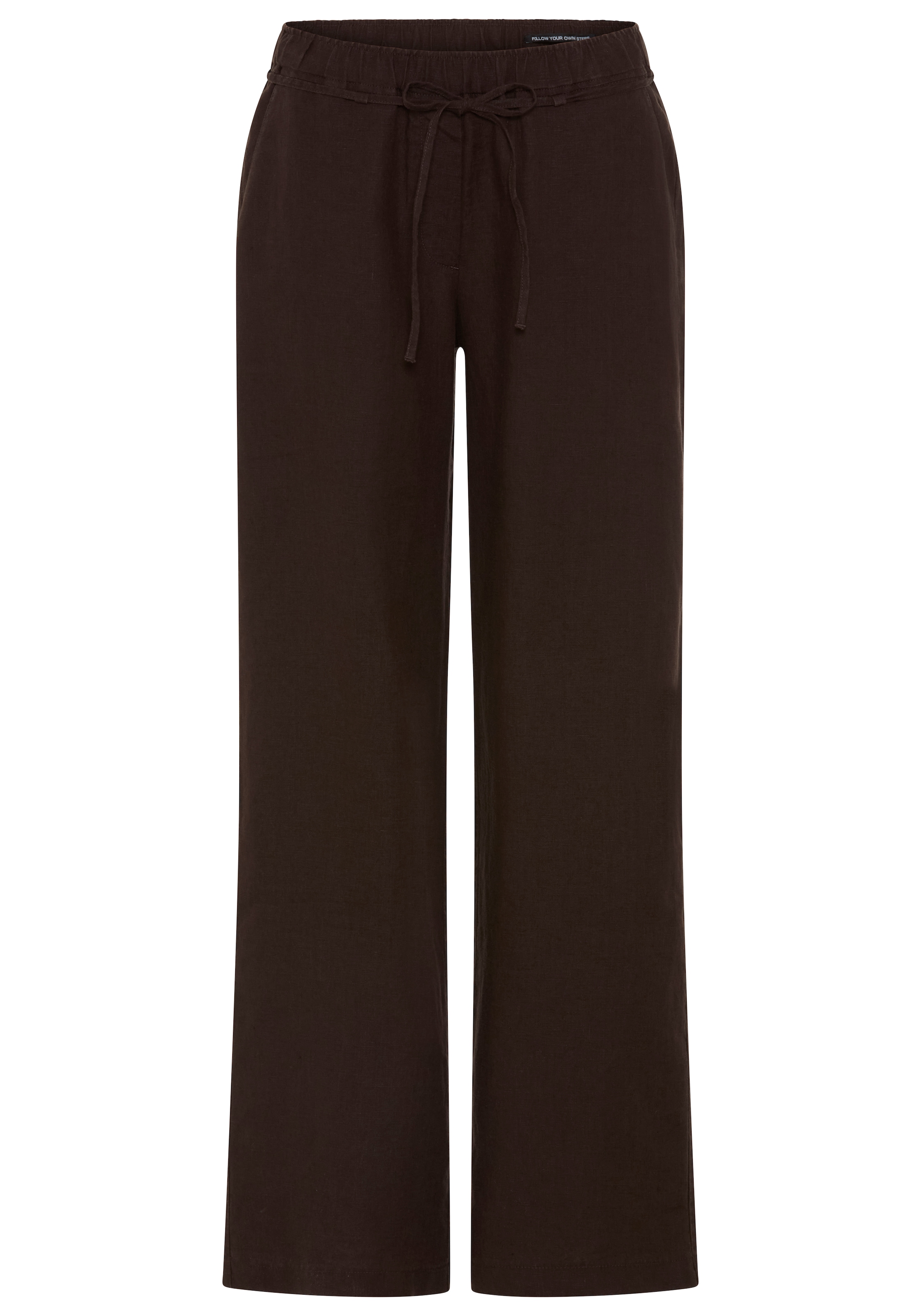 MAC Leinenhose "CHIARA BELT" Sommerhose Wide Fit, mit geradem, weitem Bein